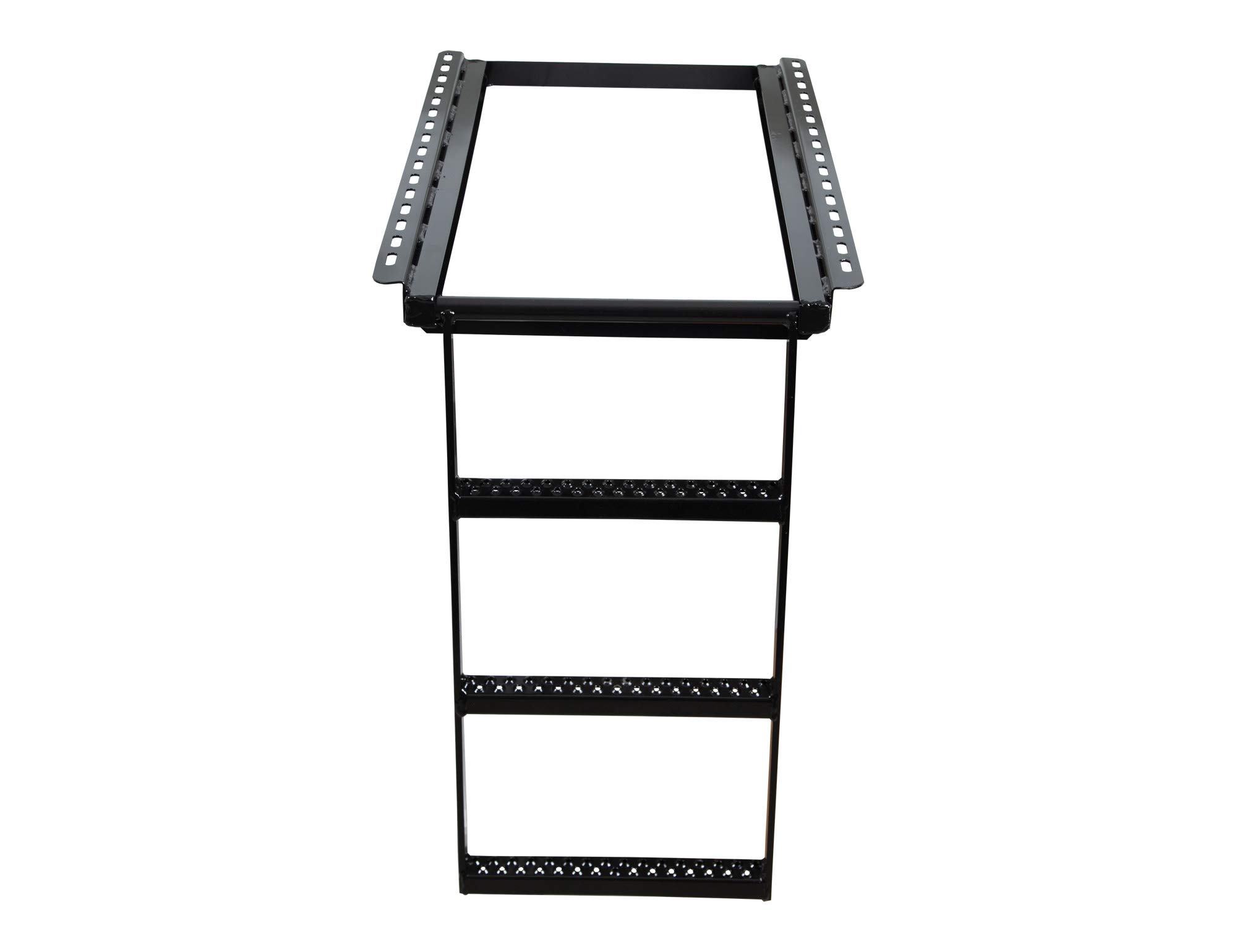 Buyers Products 5233000 Black 3-Rung Retractable Truck Step - Heavy Duty Pull Out Ladder for Pickup Trucks & SUVs | Easy Access to Truck Bed & Roof Rack | Durable Aluminum Construction