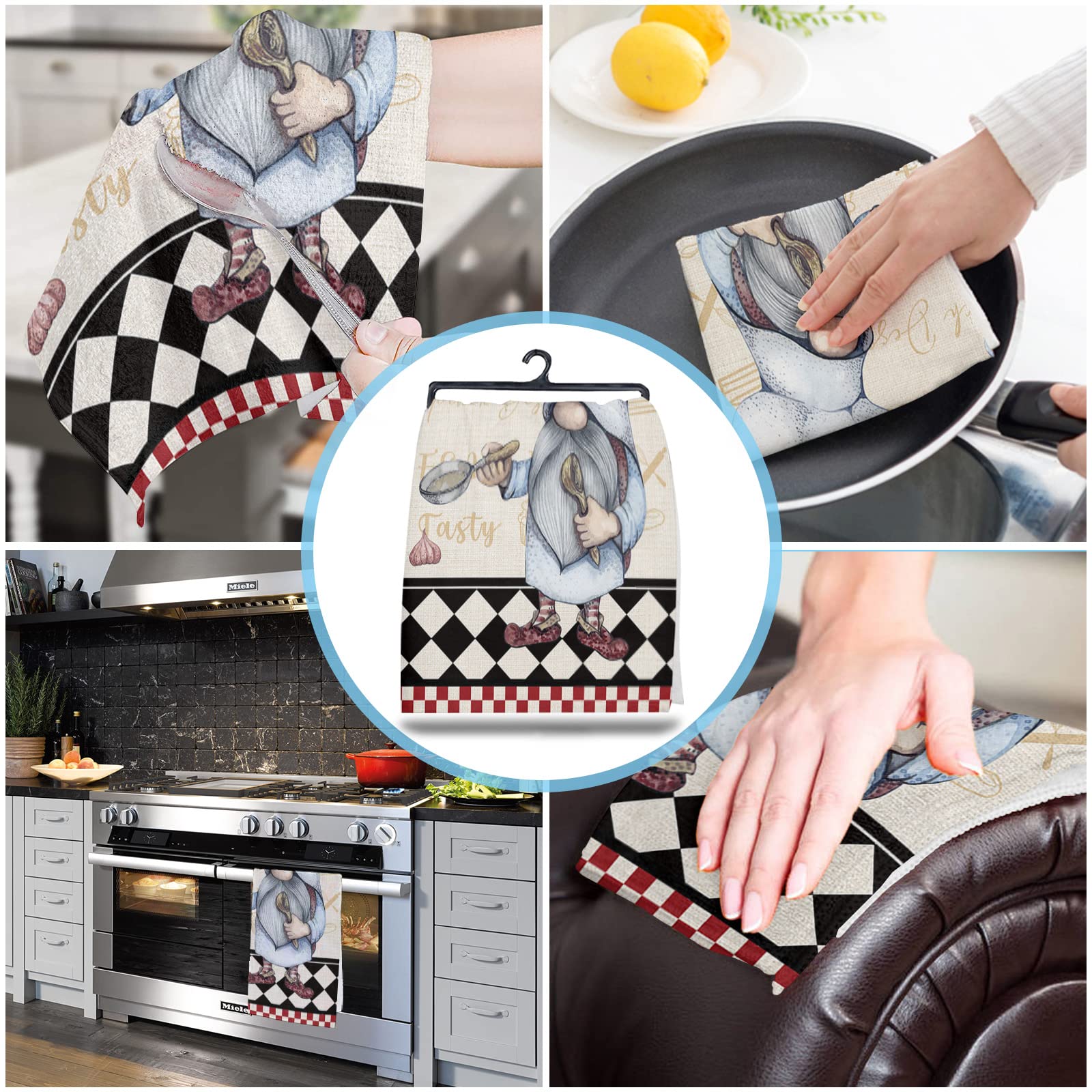 Premium 4-Pack Kitchen Towels Set - 18