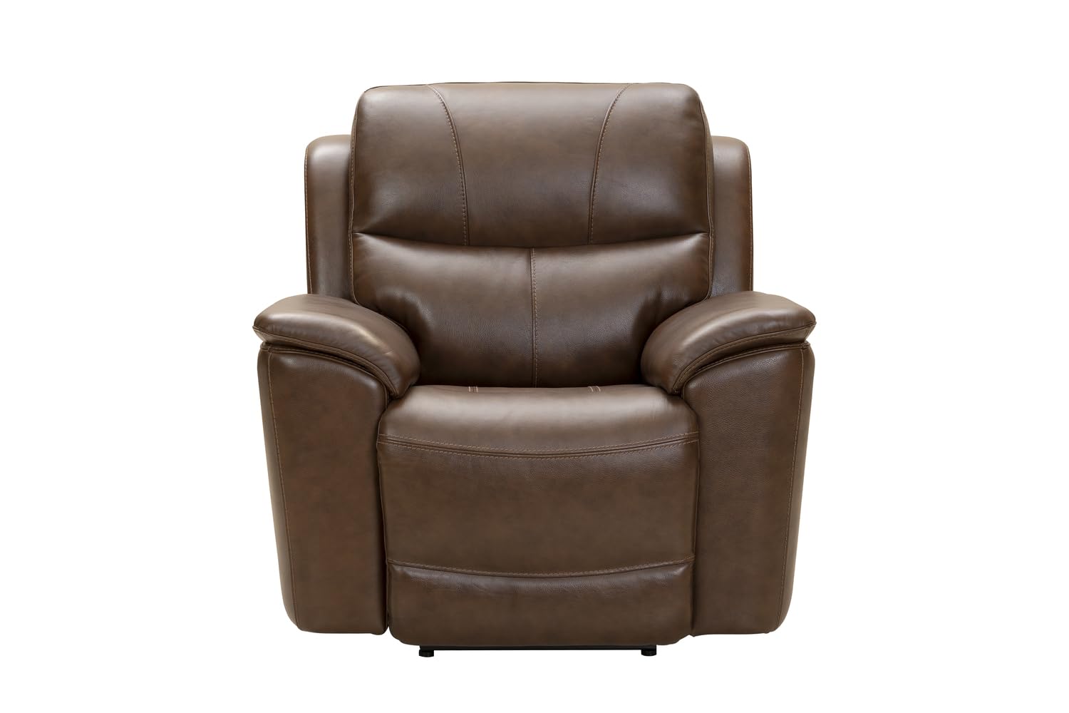 BarcaLounger Kaden Power Recliner with Adjustable Power Headrest & Lumbar Support - Jarod Brown Leather Living Room Chair for Home Theater & Relaxation