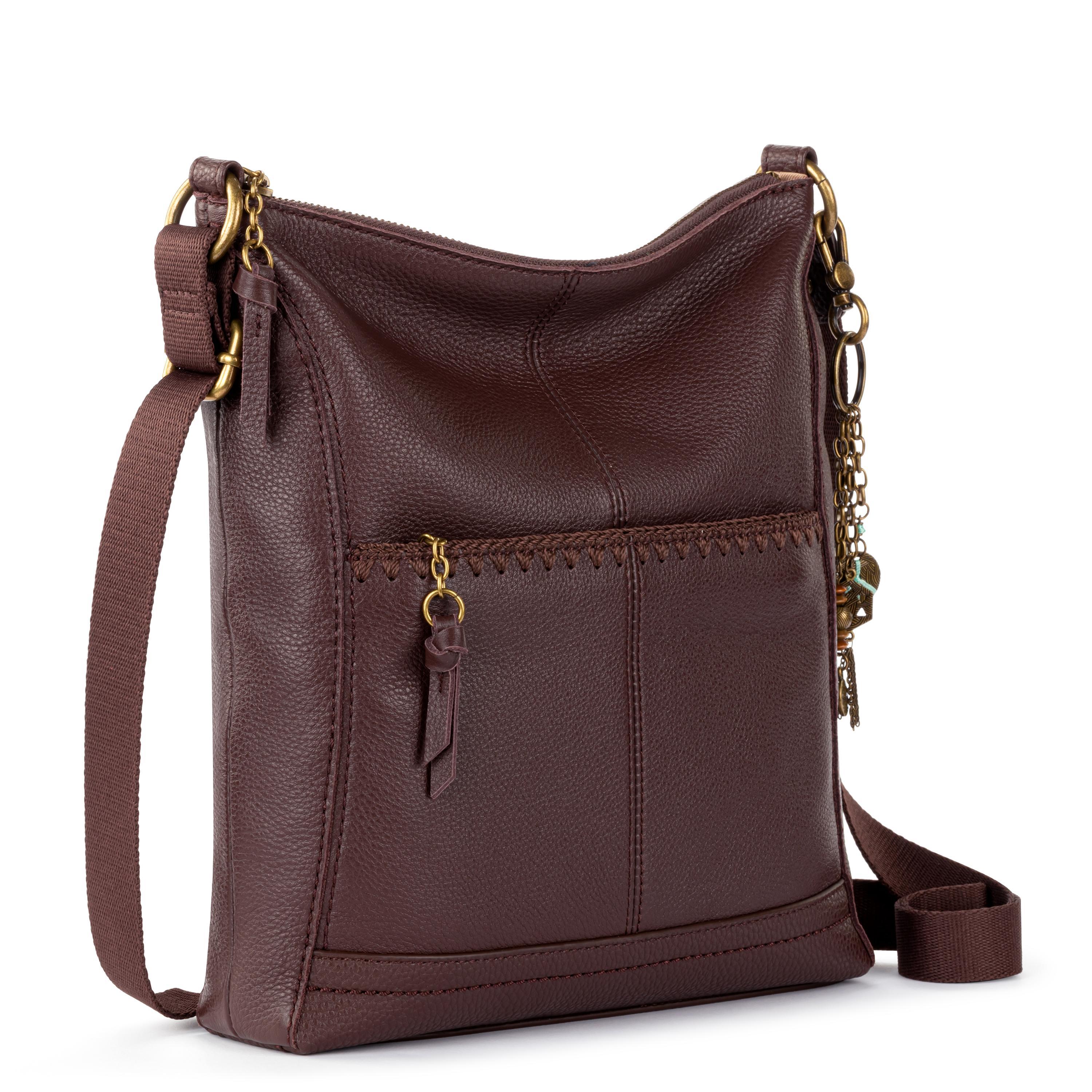 Lucia Genuine Leather Crossbody Bag - Mahogany Stitch Design, Perfect for Work, Travel & Everyday Use