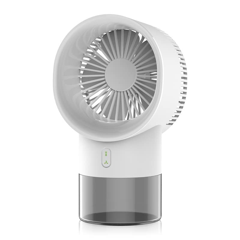 3-in-1 Rechargeable Handheld Misting Fan - Portable Mini Fan with Adjustable Speeds & Long Battery Life (6-20 Hours) - Foldable Personal Cooling Fan for Women, Travel, Outdoor, Office & Home Use