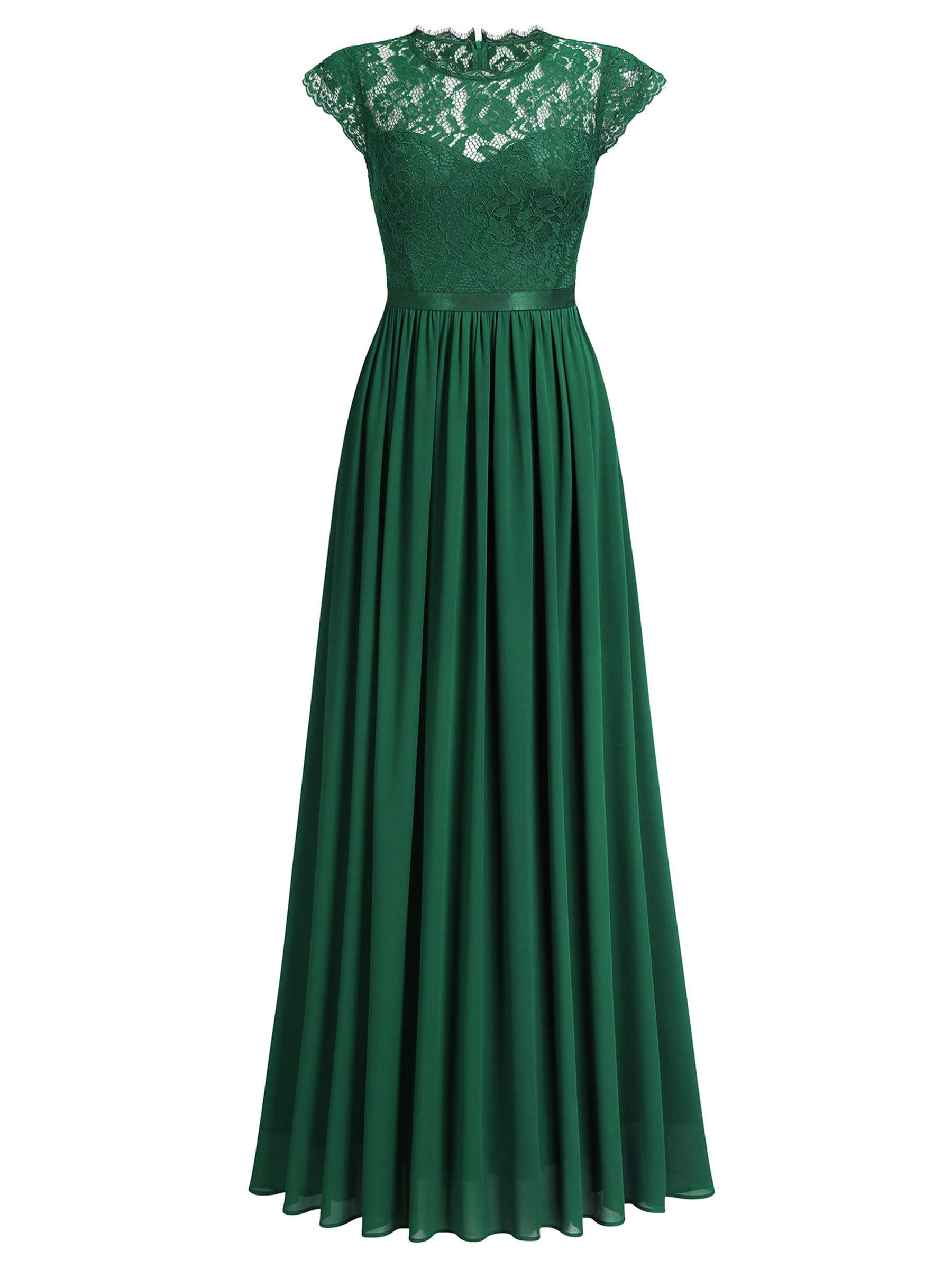 Elegant Floral Lace Maxi Dress for Women - Formal Evening Gown for Parties, Weddings & Special Occasions | Perfect for Cocktail Events, Prom & Black Tie Gatherings