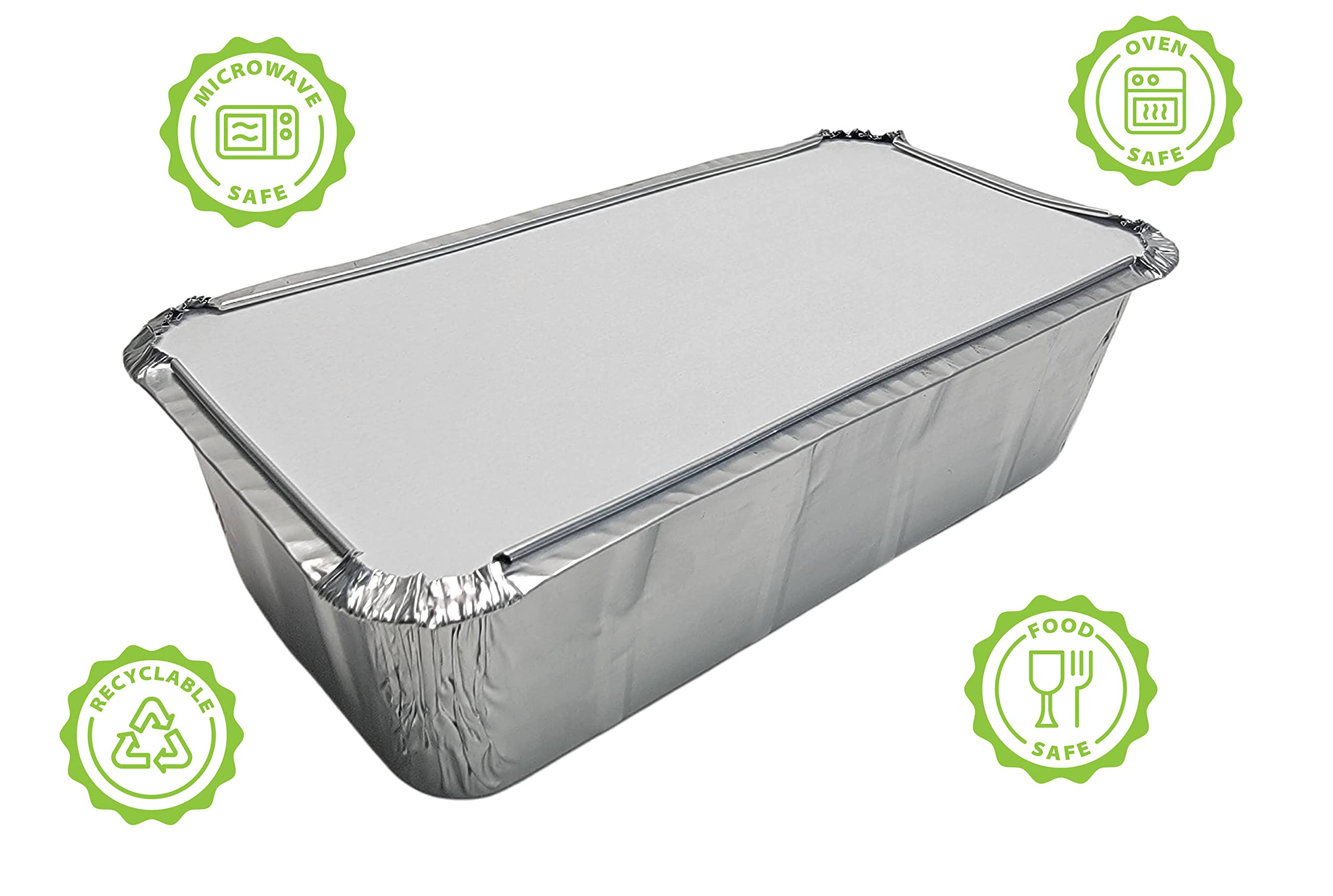 D&W Fine Pack 2 lb Aluminum Foil Loaf Pan with Lid - 100 Count Disposable Baking Pans for Bread, Cake & Meal Prep - Perfect for Home Baking, Restaurants & Catering Services
