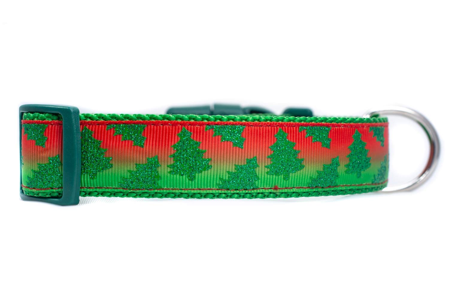 Festive Christmas Tree Pattern Dog Collar - 1