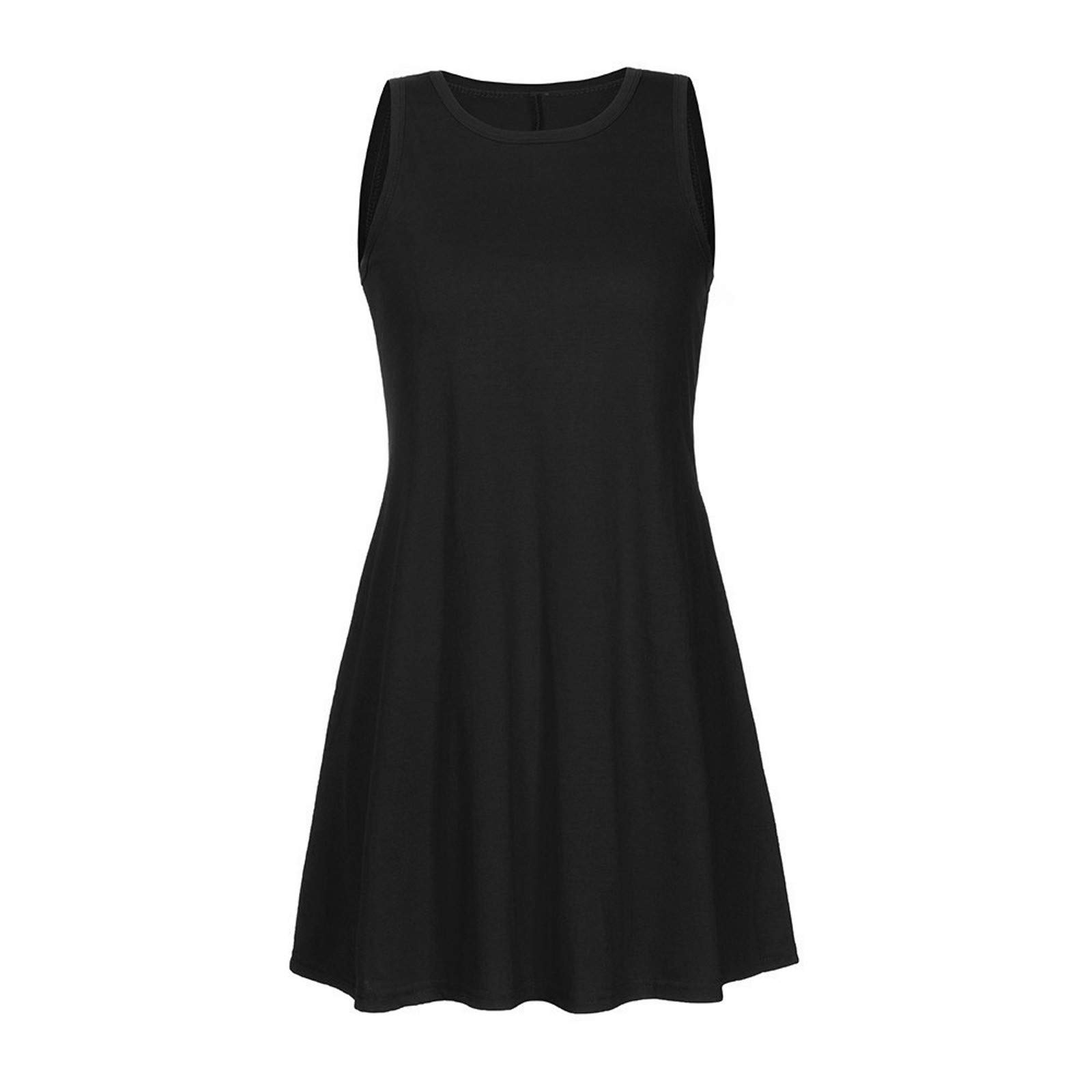 2024 Women's Sleeveless Summer Casual Dress - Crewneck Tank Top Loose Fit Short Dress for Spring & Summer | Perfect for Beach, Vacation, and Everyday Wear
