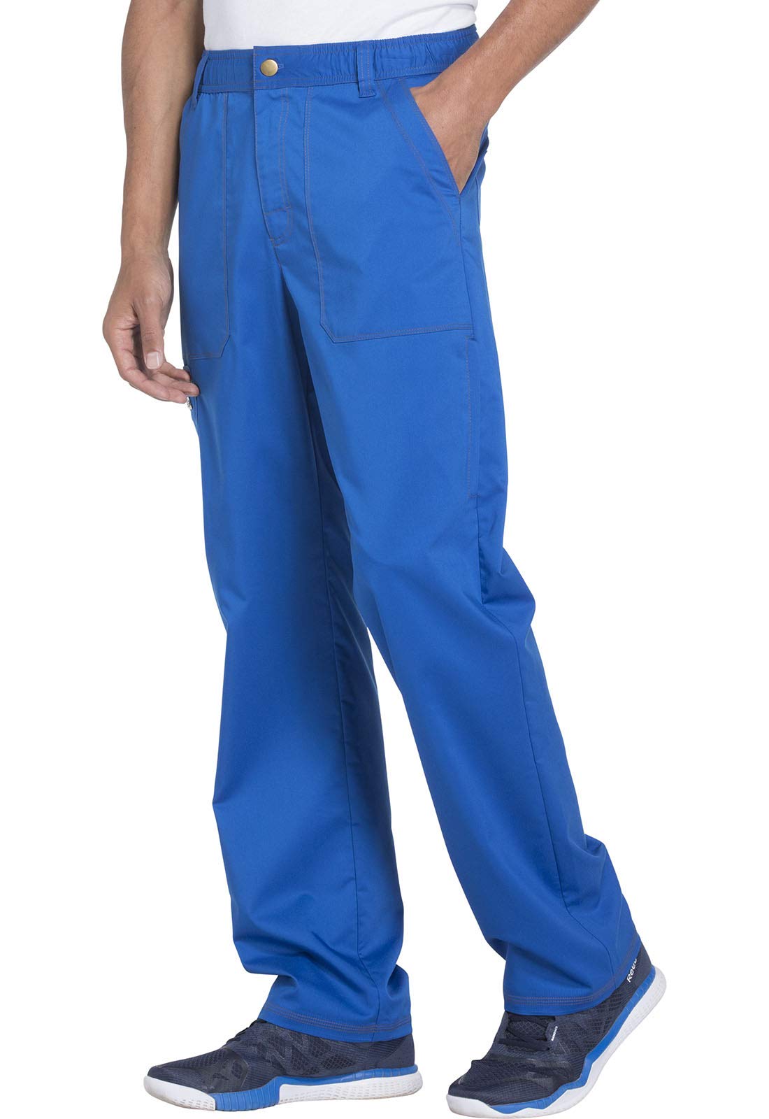 Dickies Essence Men's Scrubs Pants with Drawstring & Zip Fly - DK160, XS, Royal Blue - Comfortable Medical Uniform for Doctors, Nurses & Healthcare Professionals