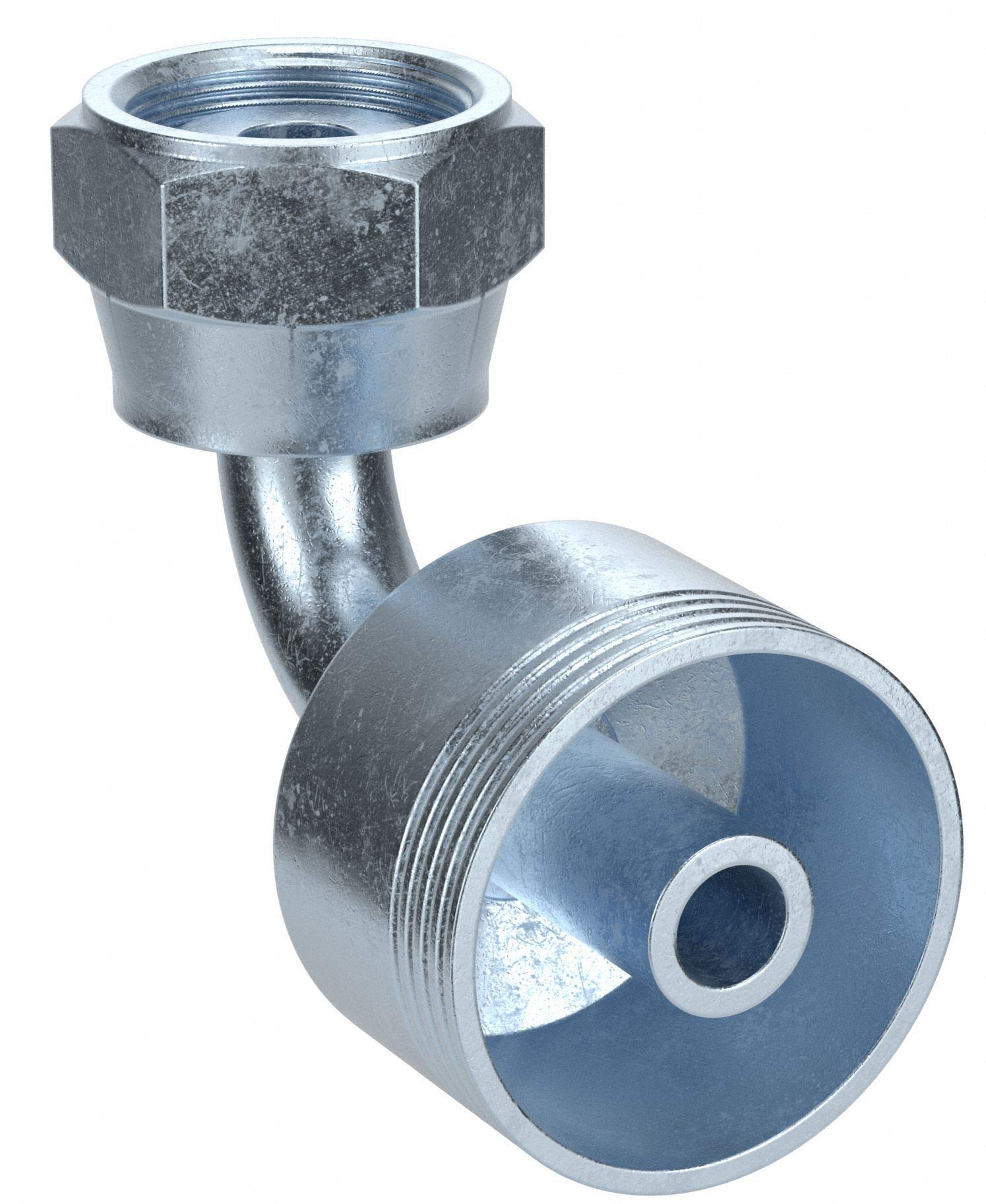3/4 Inch Female JIC Crimp Fitting for Hydraulic Hose - Heavy Duty Industrial Use - Perfect for Construction, Agriculture, and Machinery Applications