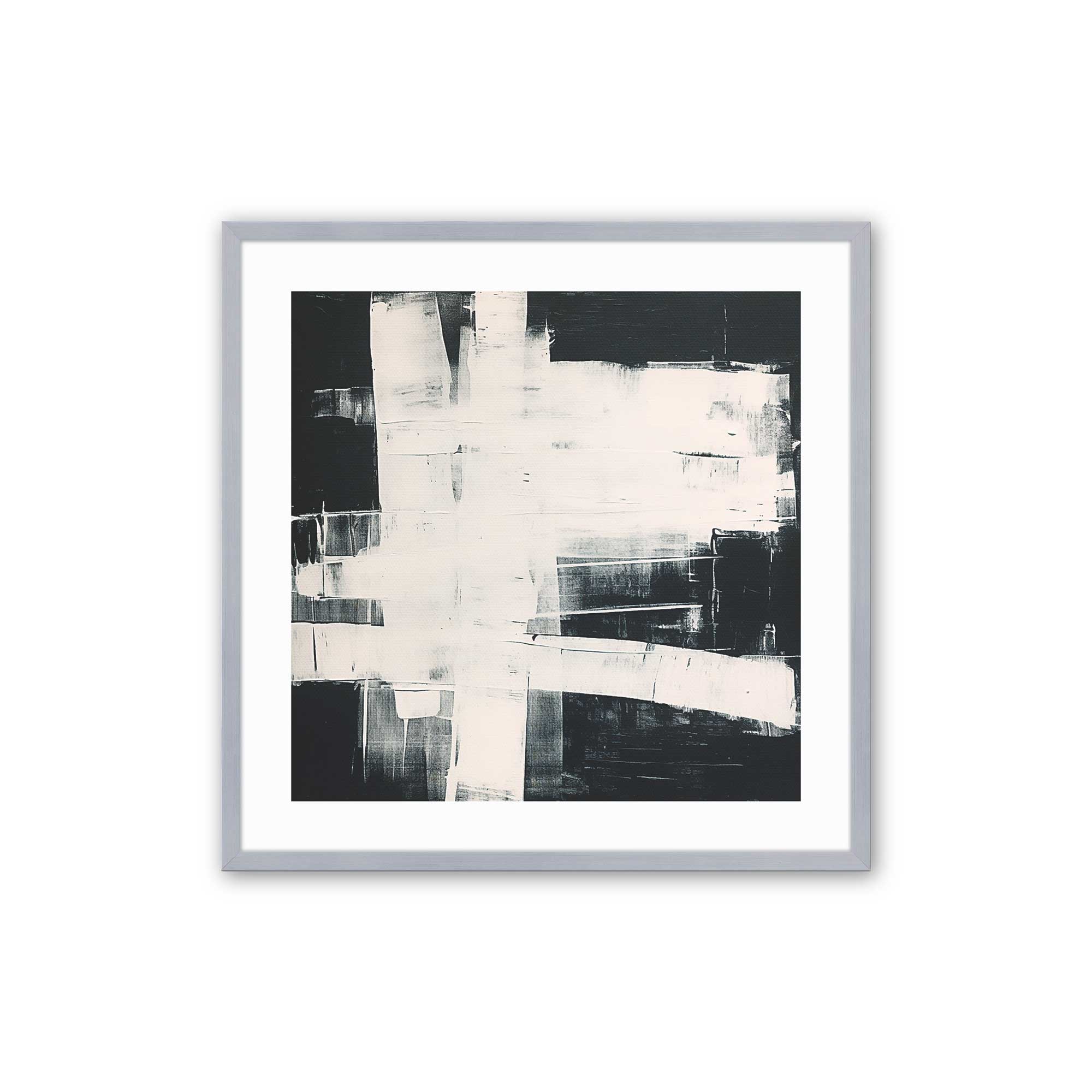 Eclipsed Onyx Tangle - Set of 2 Premium Art Prints for Wall Decor | Modern Abstract Black & White Artwork for Living Room, Bedroom & Office