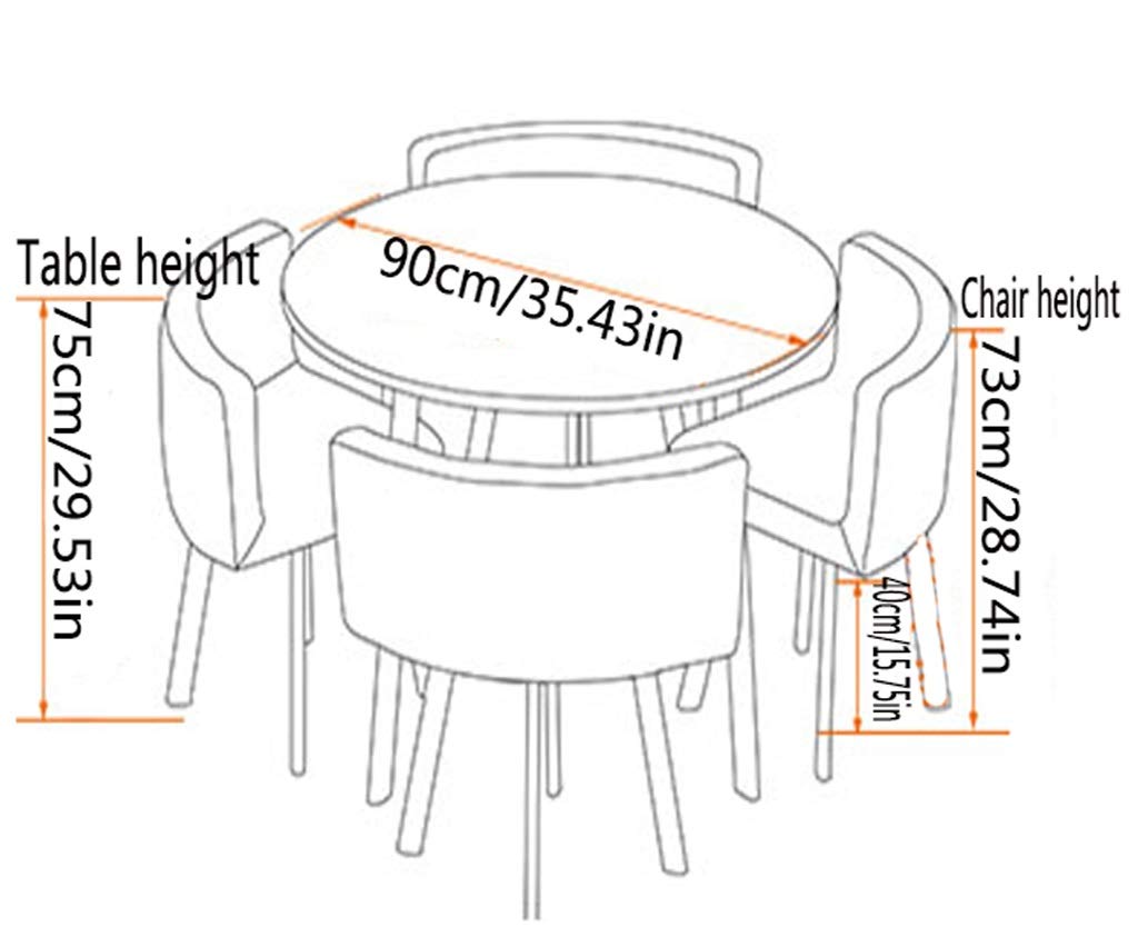 Modern Reception Table and Chair Set - Round Office Conference Table for Meetings, Sales, Negotiations | Ideal for Business Offices, Shops, Hotel Lounges, Balconies & Western Restaurants