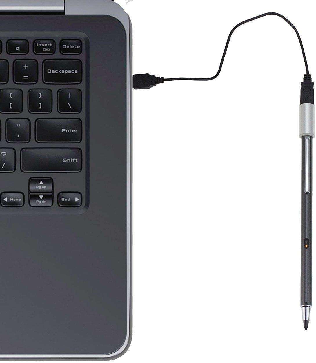 Rechargeable Fine Point Stylus Pen for Dell Concept Ori - Grey Digital Pen with Precise Writing & Drawing - Perfect for Note Taking, Sketching & Graphic Design on Tablets