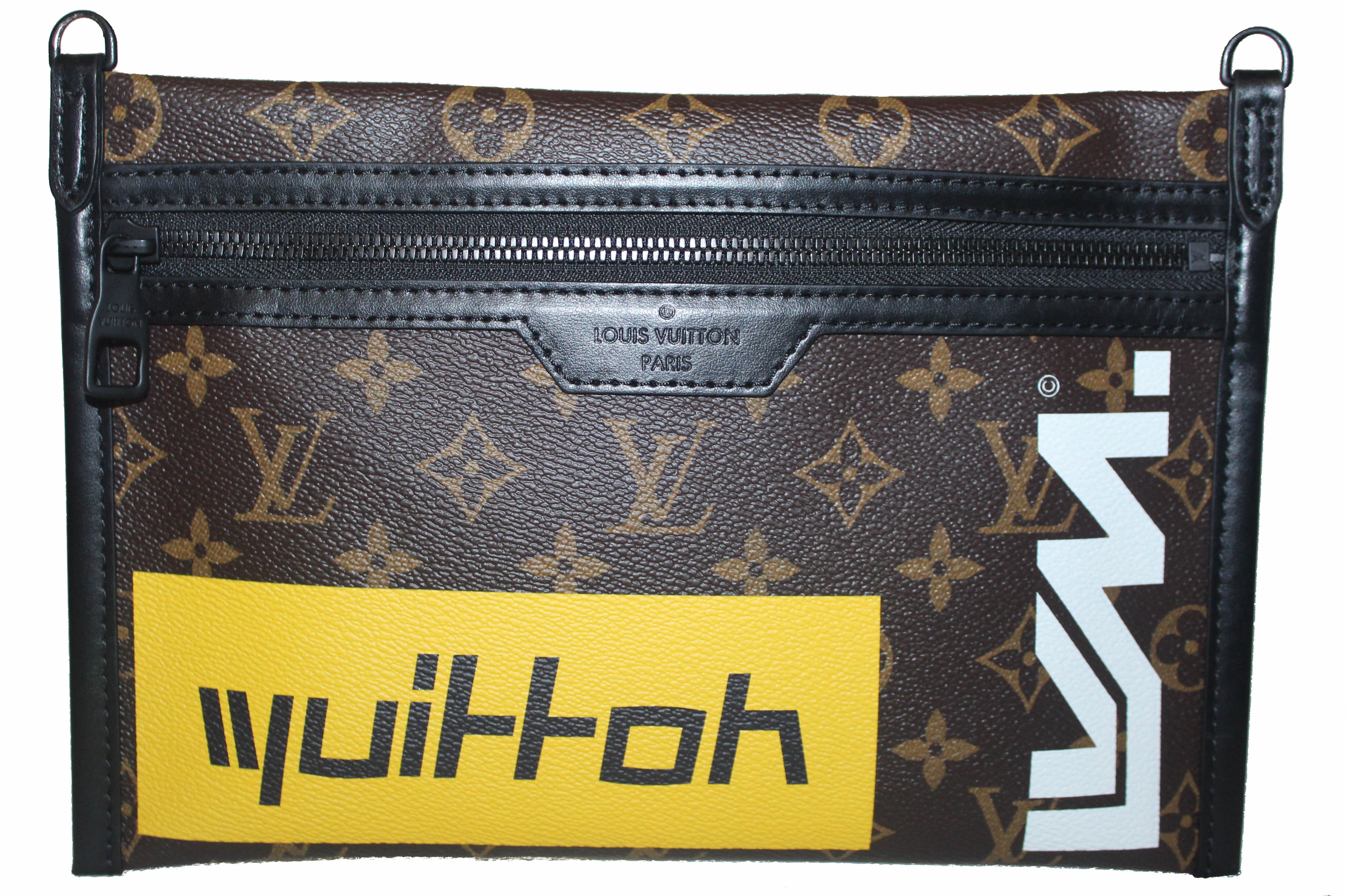 Authentic Louis Vuitton Monogram Double Flat Messenger Bag for Men & Women - Luxury Crossbody Shoulder Bag for Travel, Work & Everyday Use