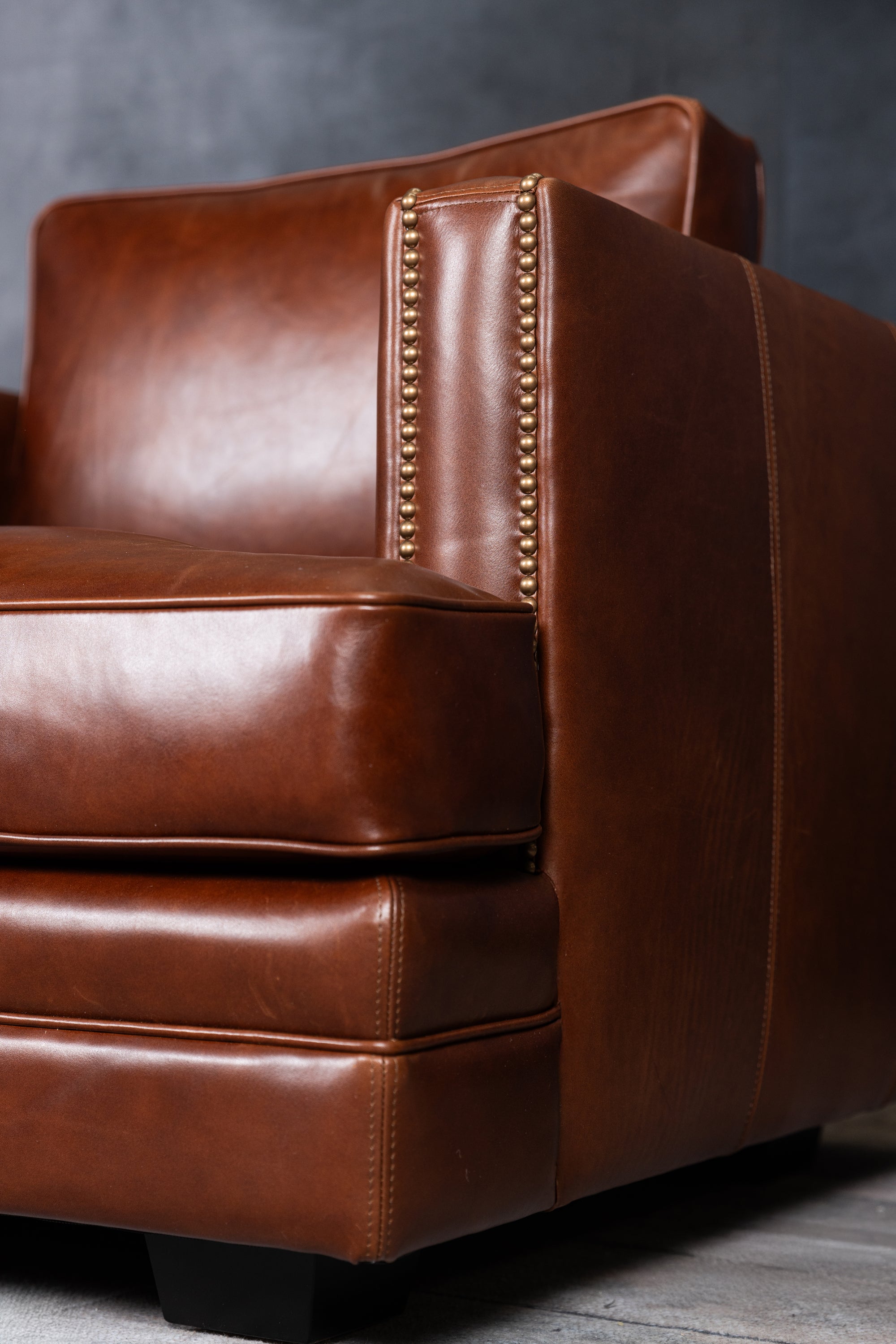 Premium Arlington Leather Chair - Genuine Leather, Ergonomic Design for Home & Office - Perfect for Living Room, Study, or Executive Workspace
