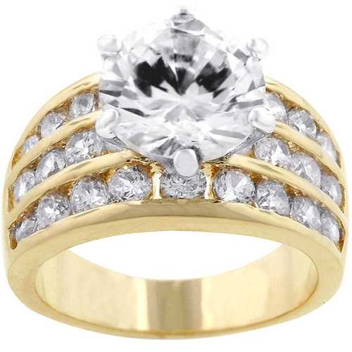 Classic Gold Engagement Ring for Women - 14K Solid Gold Wedding Band - Elegant & Timeless Jewelry for Proposals, Anniversaries & Special Occasions
