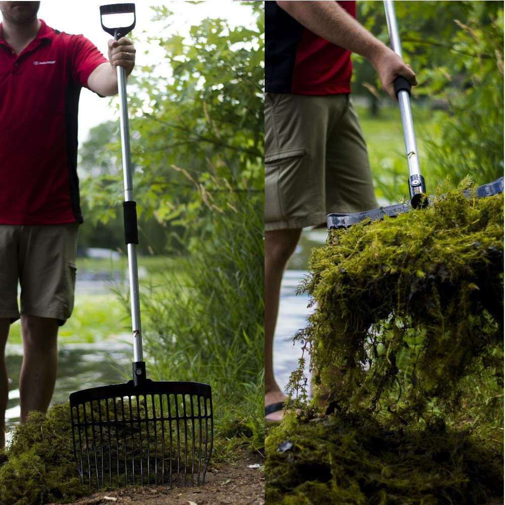 Heavy Duty Lake & Pond Weed Cutter Rake Combo Kit - Aquatic Weed Removal Tool for Shoreline Management, Water Garden & Pond Maintenance | Perfect for Lakes, Ponds & Waterfront Properties