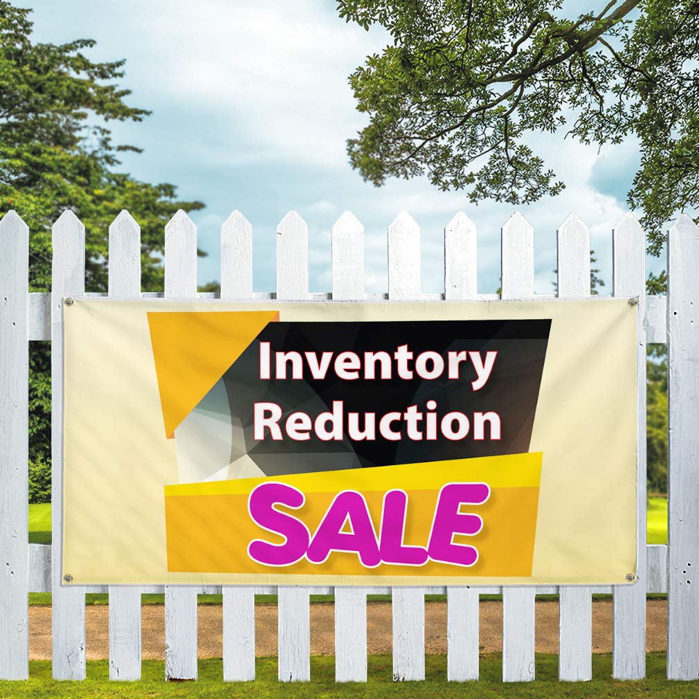 Vinyl Banner - 60x144 Inches, Weatherproof & Durable with 10 Grommets - Orange Business & Industrial Outdoor Sign for Yard, Events, and Advertising - Multiple Sizes Available for Inventory Clearance