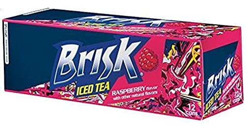 Brisk Raspberry Iced Tea Cans - 12 Pack (12 Fl Oz Each) | Refreshing Raspberry Flavor | Perfect for Summer Picnics, BBQs & Office Breaks