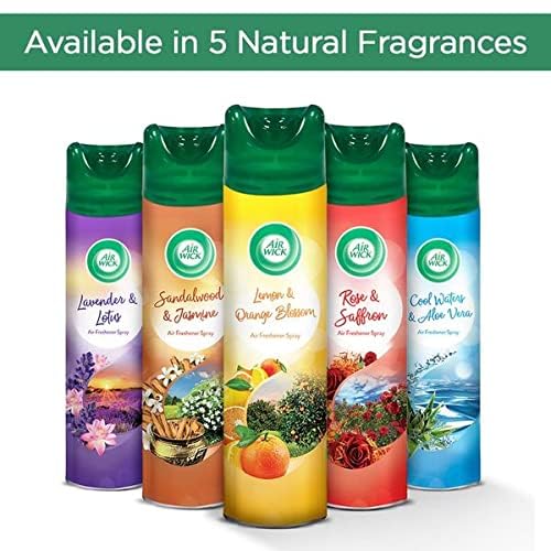 Air Wick Lavender & Lotus Scented Room Spray - 245ml (Pack of 2) | Long-Lasting Fragrance for Home, Bathroom & Office | Eliminates Odors | Perfect for Freshening Living Spaces, Bedrooms & Small Areas