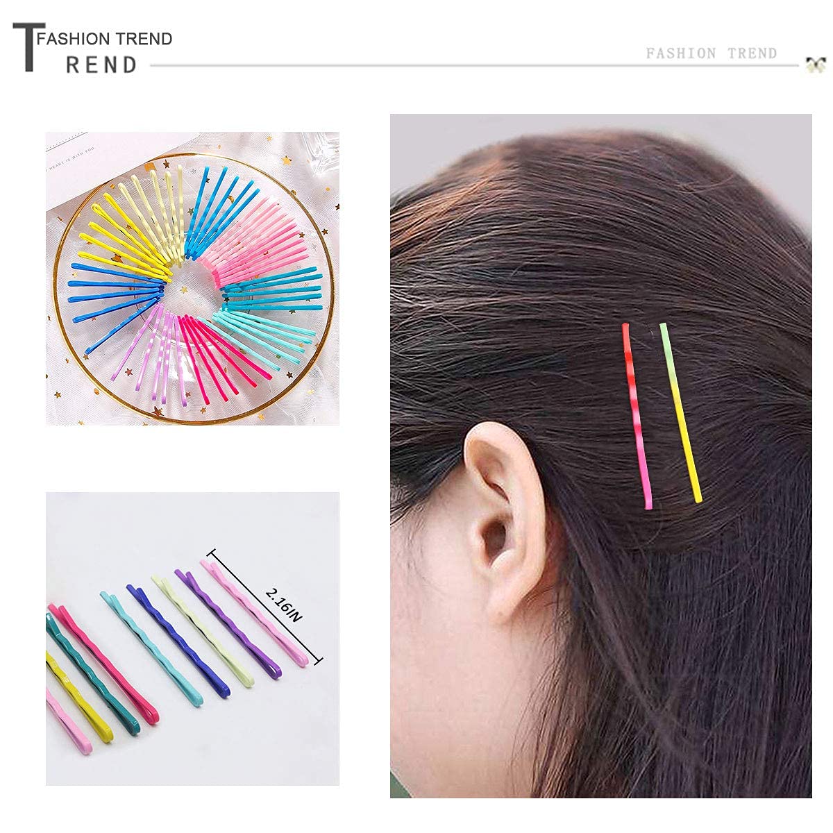 Shidara Bobby Hair Pins for Women - 100pcs Metallic Hair Clips & Barrettes in Multi Colors | Hair Accessories for Styling, Updos, Braids & Everyday Use