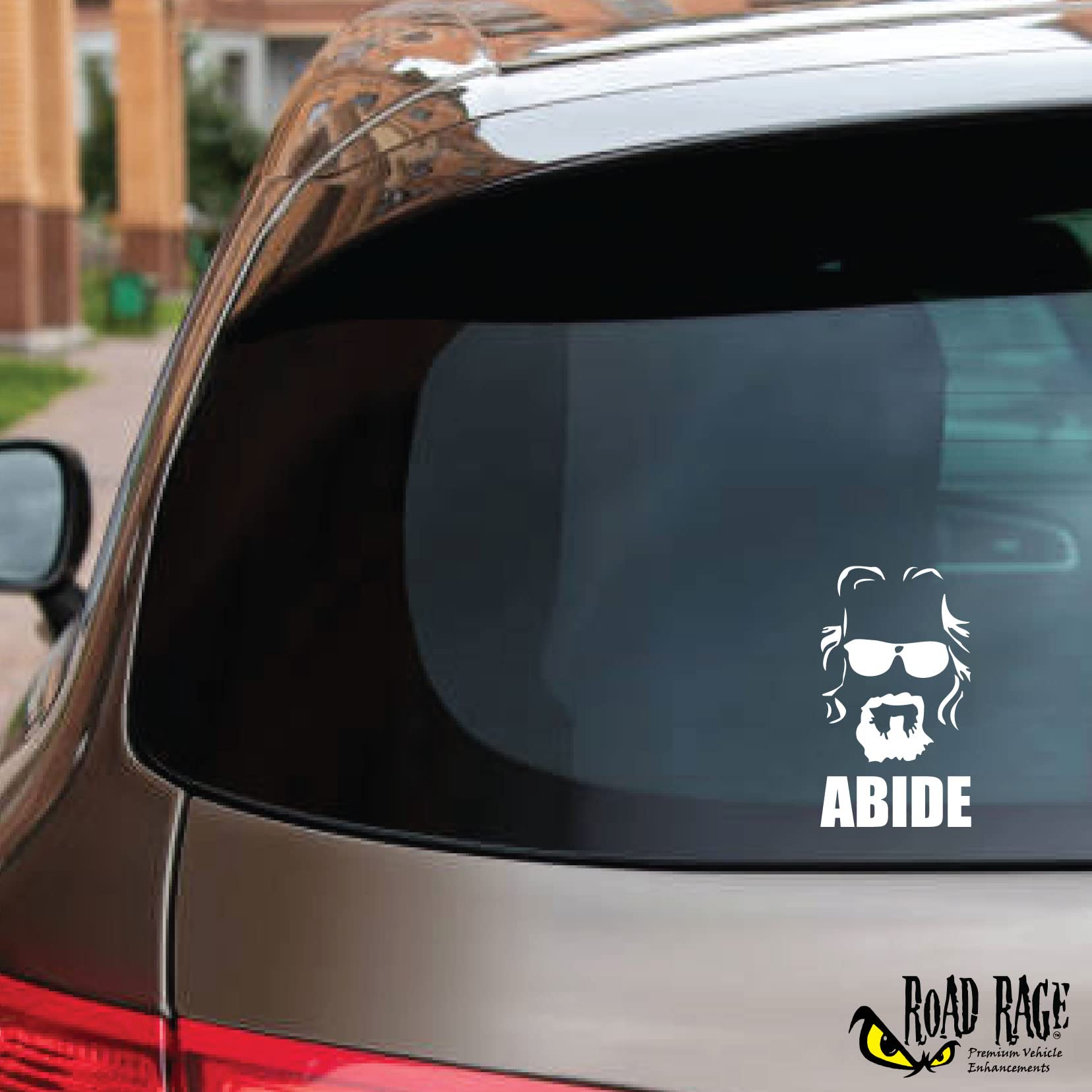 The Dude Abides Vinyl Sticker - 6-Year Permanent Outdoor Decal for Cars, Trucks, Laptops & Walls - Easy to Apply Bumper Sticker for Fans of The Big Lebowski - Perfect for Personalizing Vehicles, Electronics & Home Decor (White, 1-Pack)