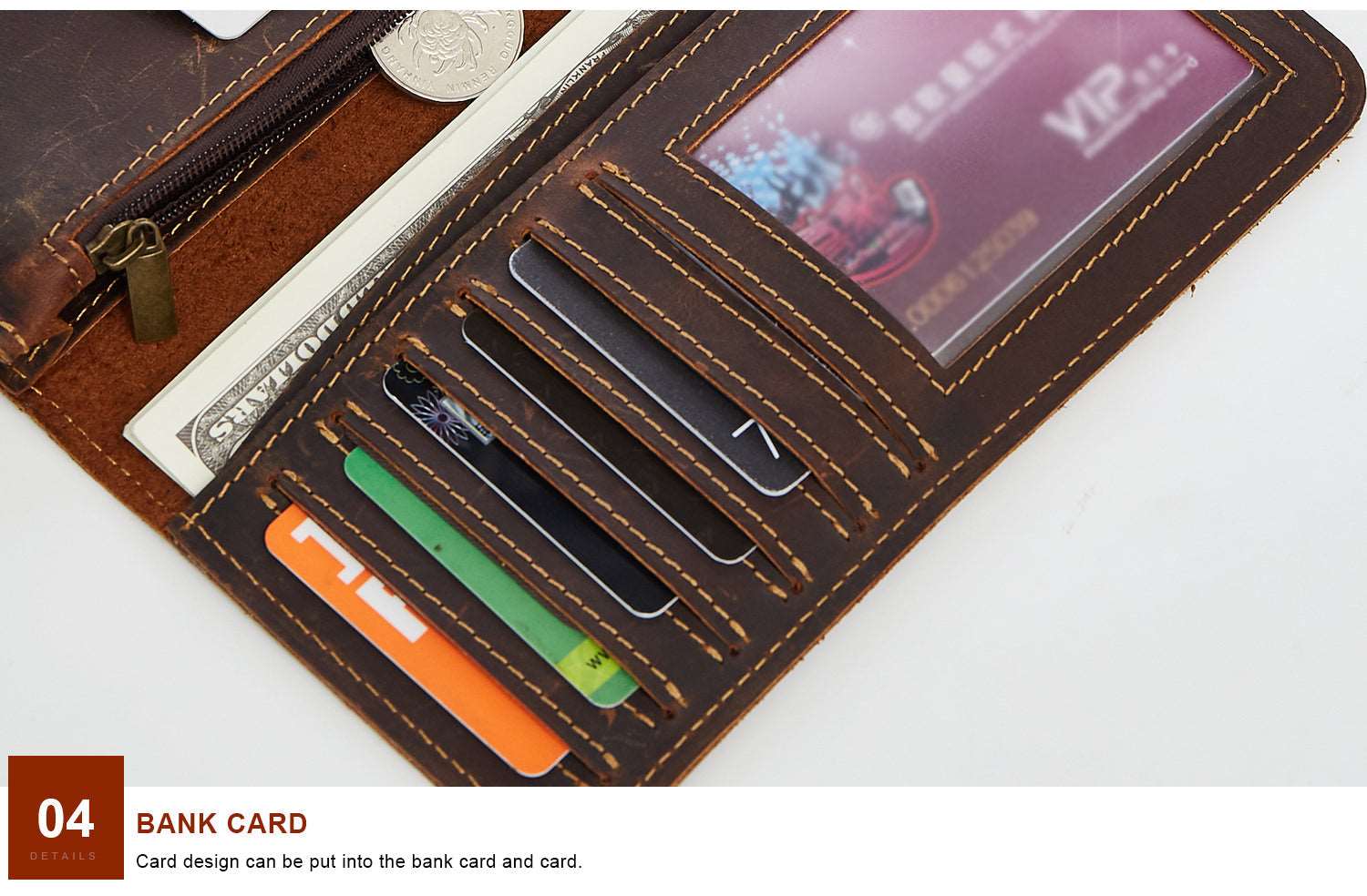 Premium Genuine Leather Wallet for Men - RFID Blocking, Slim Bifold Design - Perfect for Everyday Carry, Travel & Business (Brown)