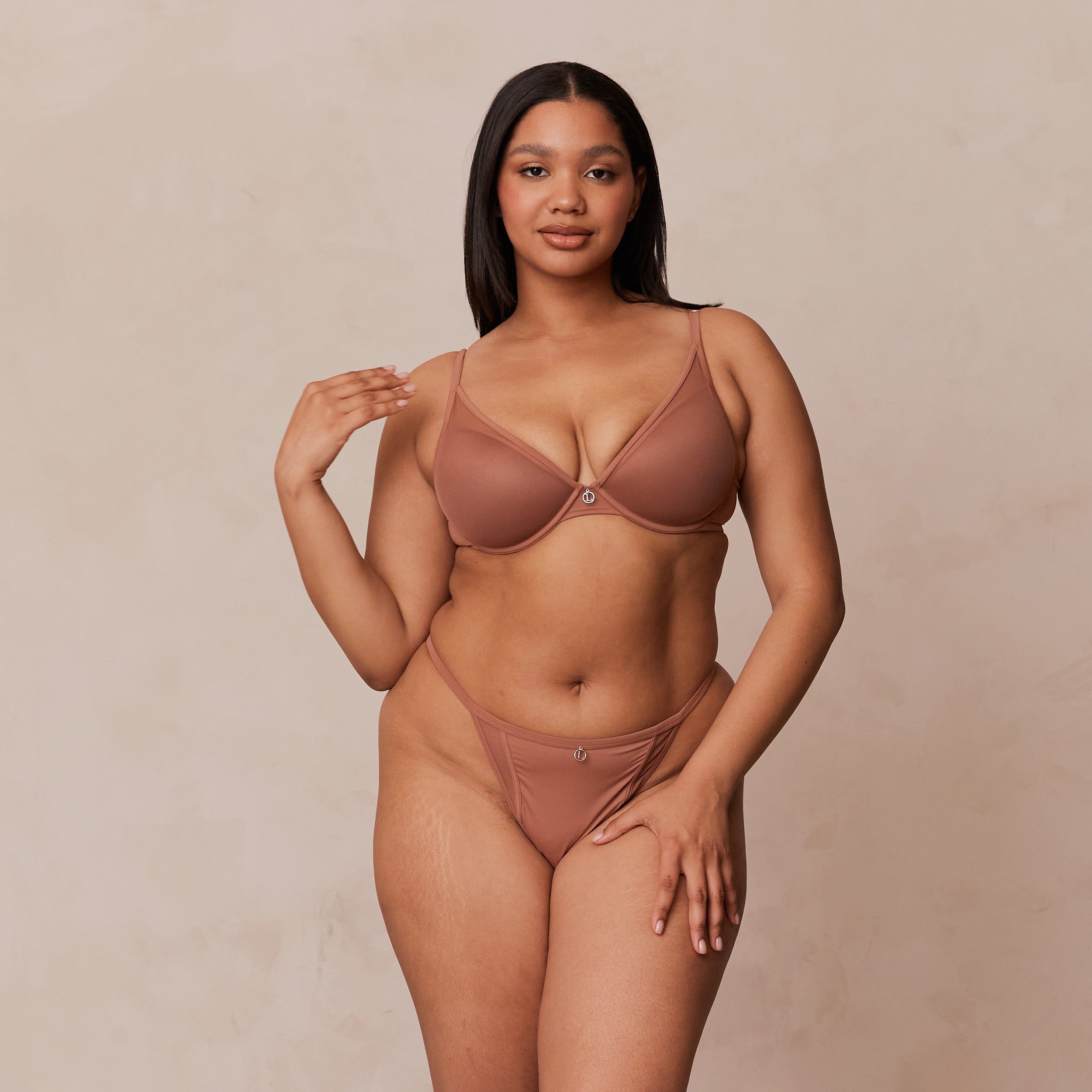 Classic Plunge T-Shirt Bra in Mocha - Comfortable & Supportive Underwire Bra for Everyday Wear, Date Night & Layering