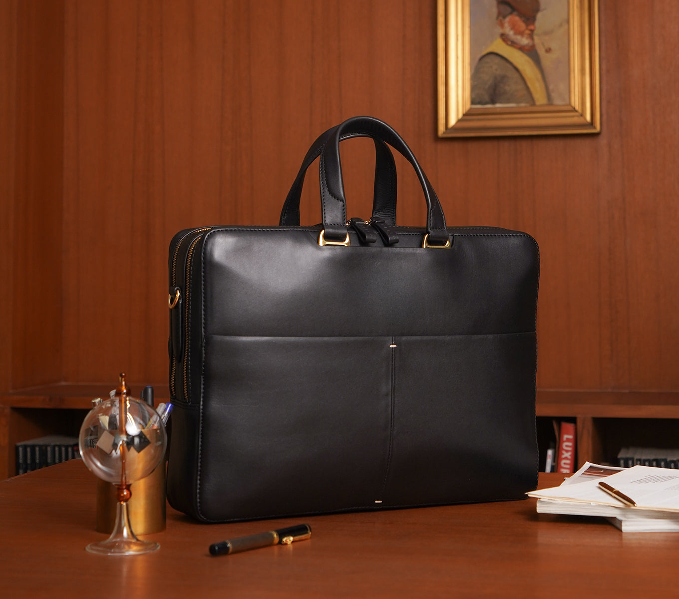 CAMDEN TWIN WORKCASE - Premium Leather Laptop Briefcase for Business Professionals | Perfect for Office, Travel & Daily Commute