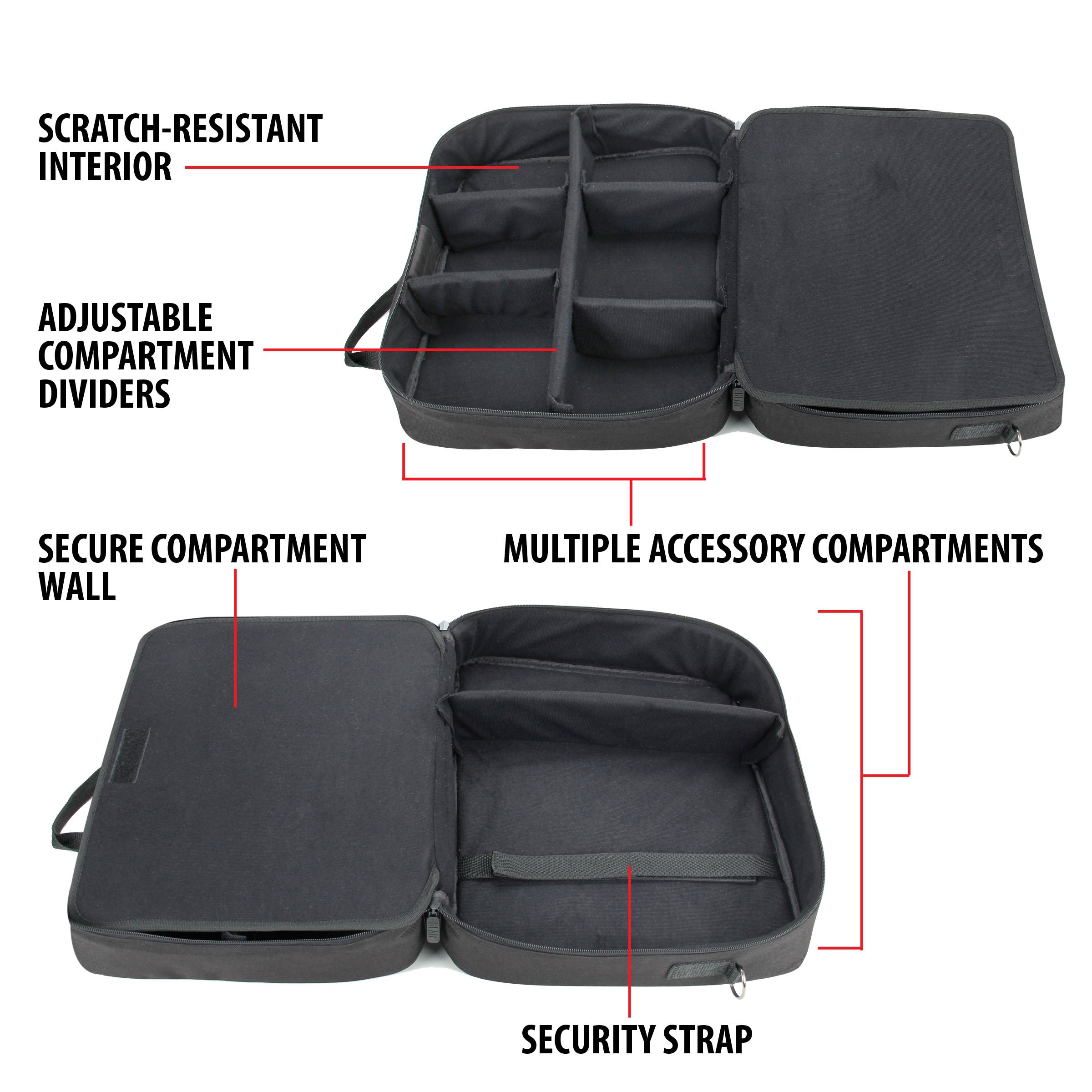 USA GEAR PS4 Travel Case - Durable Carrying Bag for PlayStation 4 Slim, PS4 Pro & PS3 - Customizable Interior Organizer for Console, Games, Controllers & Accessories (Black) | Perfect for Gaming Travel, Storage & Protection