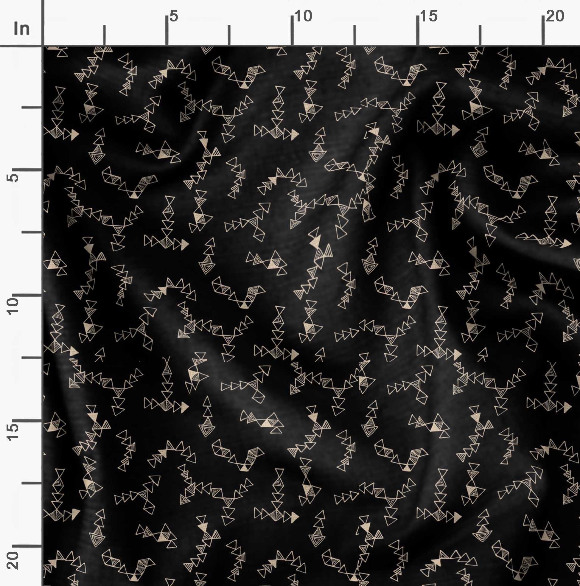 Soimoi Moss Georgette Black Fabric by The Yard - 42