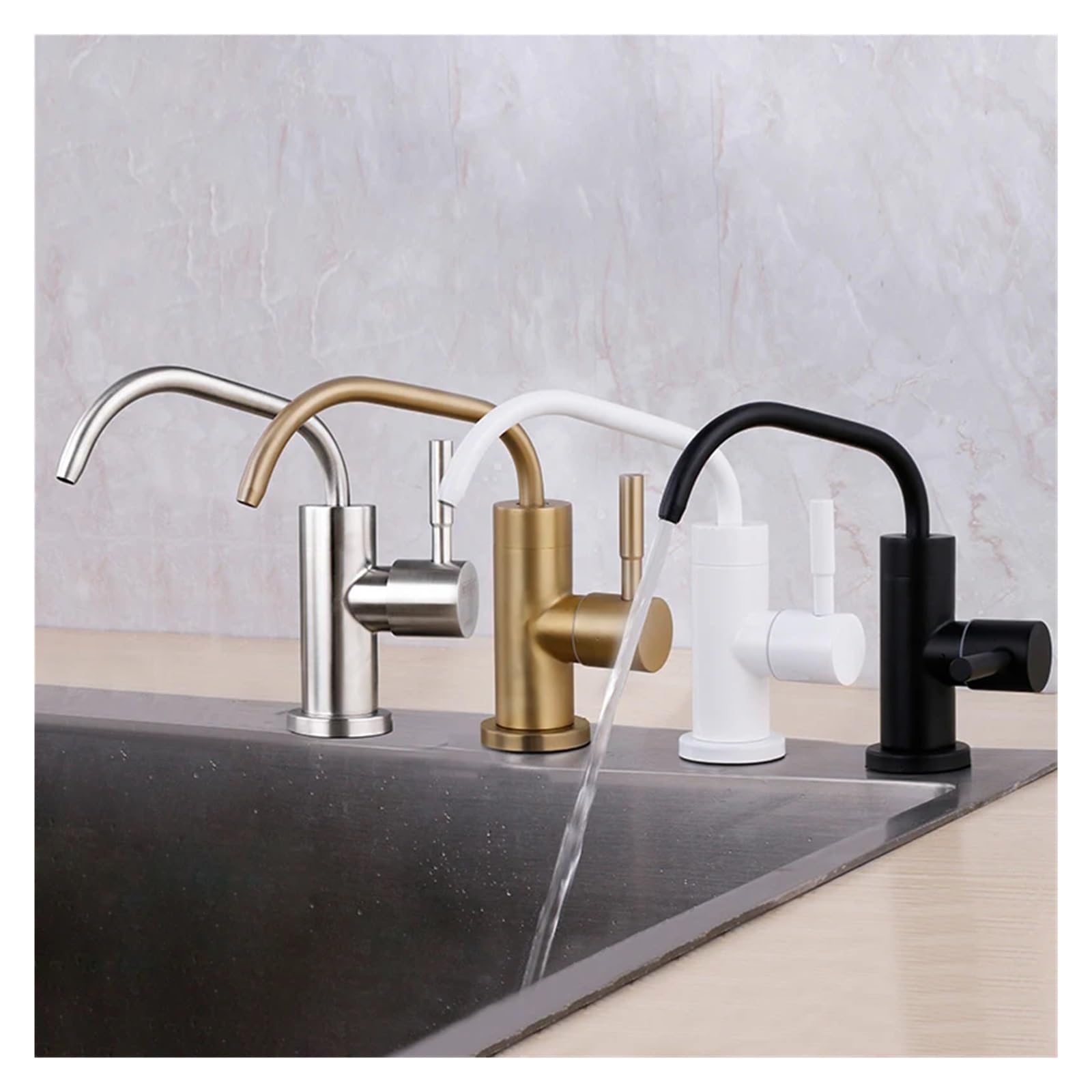 Premium Stainless Steel Reverse Osmosis Water Filter Faucet - Single Handle Drinking Water Purifier for Kitchen Sink (Silver) | Perfect for Clean Drinking Water & Cooking Needs