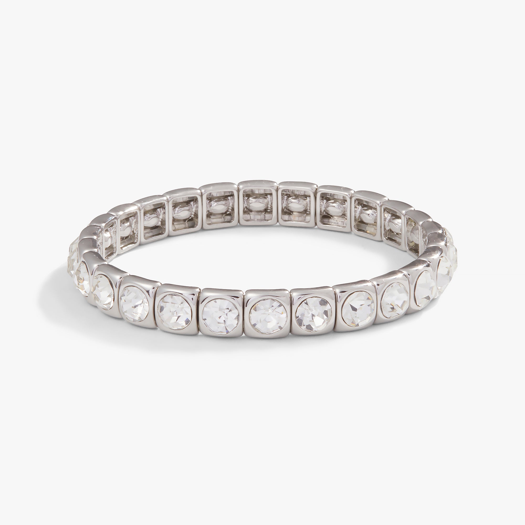 Elegant Clear Crystal Stretch Bracelet for Women - Adjustable Beaded Wristband for Daily Wear, Yoga, Meditation & Special Occasions