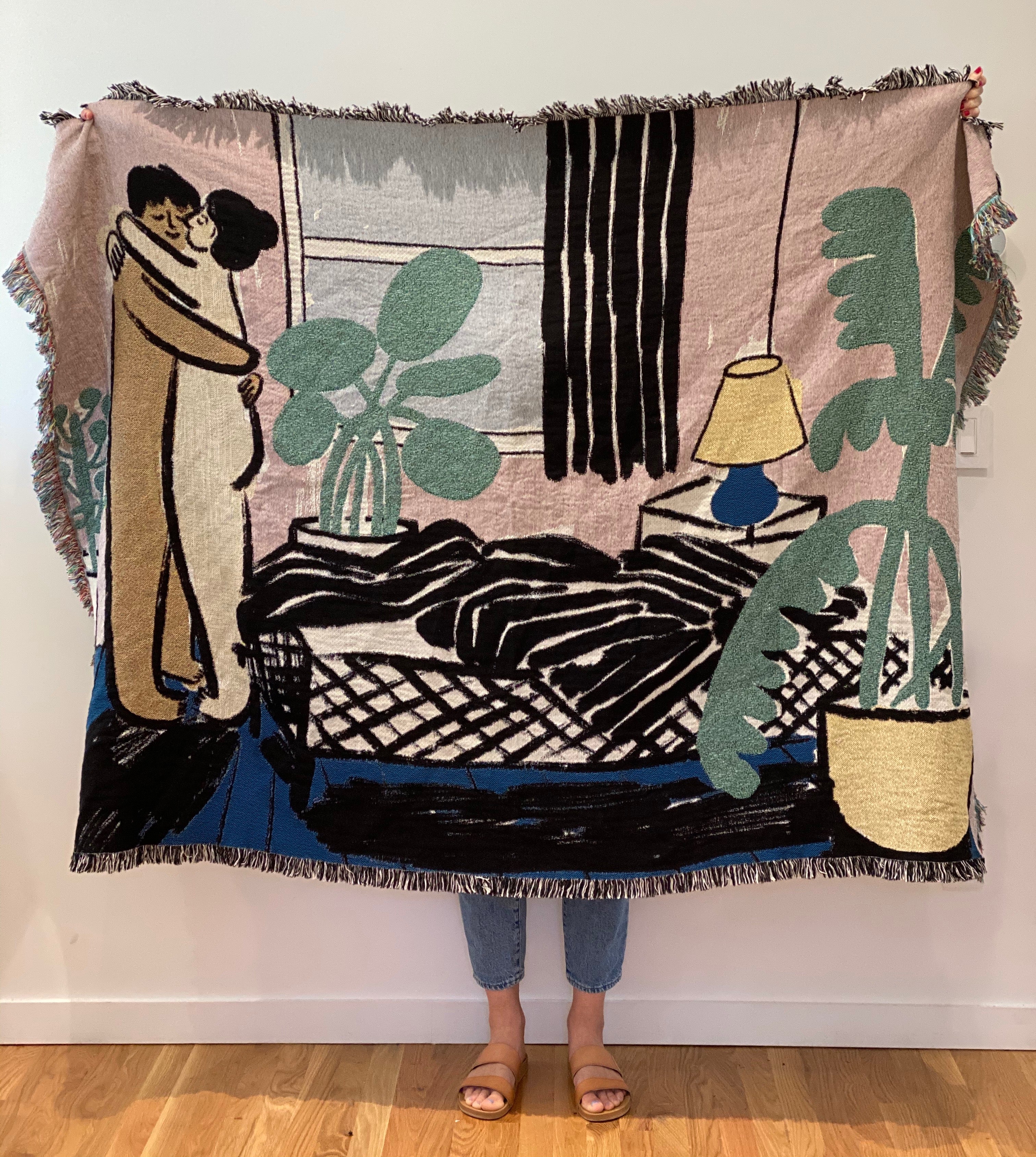Morning Love Blanket - Ultra Soft Cozy Fleece Throw for Bed & Couch - Perfect for Relaxing, Lounging, and Gift Giving