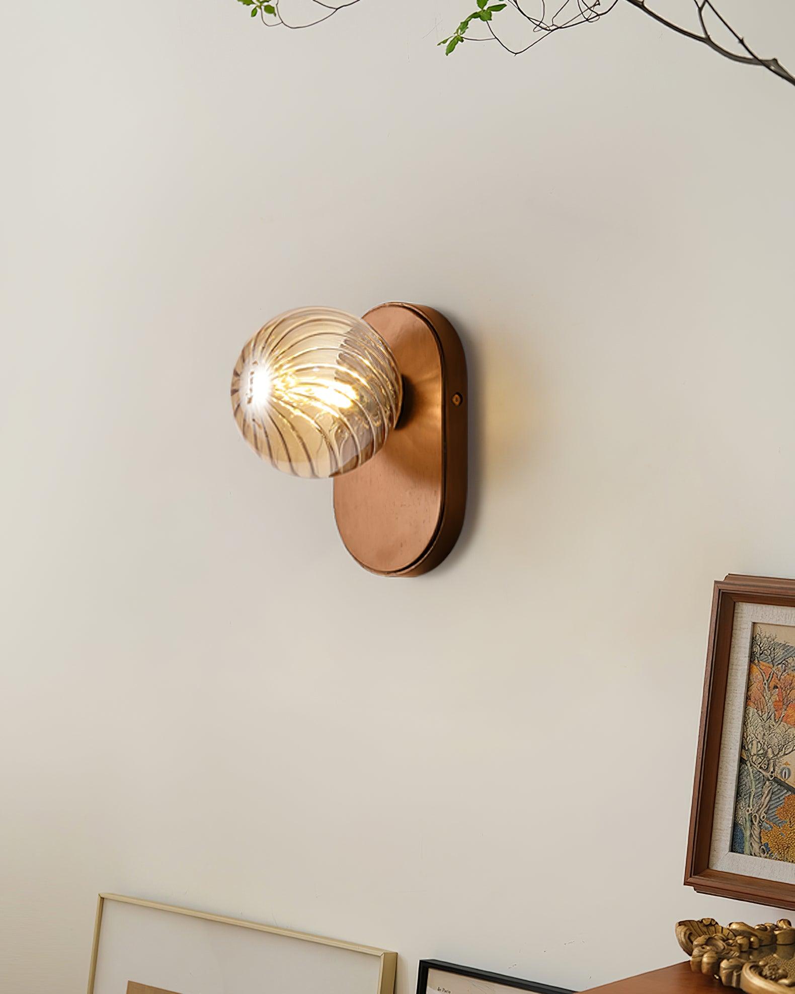 Paola Orb Wall Lamp - Modern Minimalist Glass Globe Light Fixture for Living Room, Bedroom & Hallway Decor | Indoor Wall Sconce Lighting