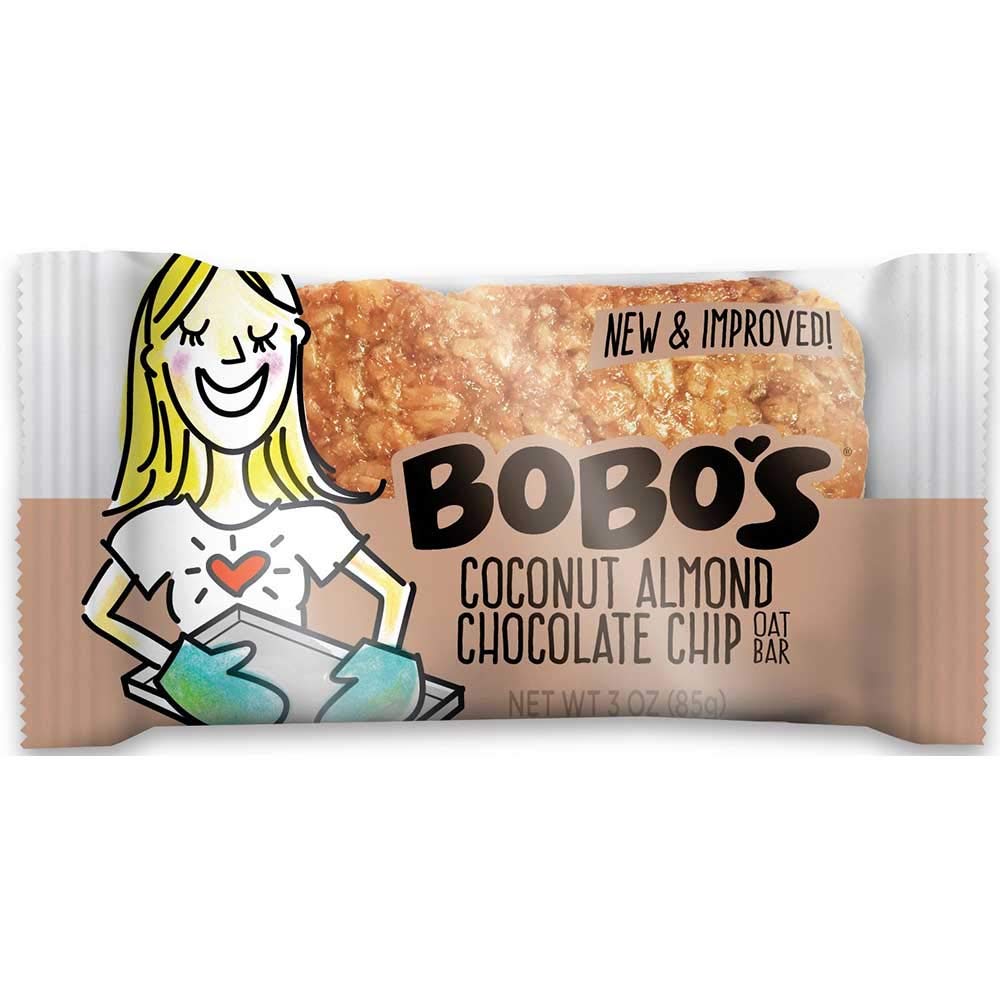 Organic Bobos Coconut Almond Chocolate Chip Oat Bars - Gluten Free Snack (3oz, 48 Pack) | Healthy Breakfast, On-the-Go Energy Bars for Hiking & Office Snacks
