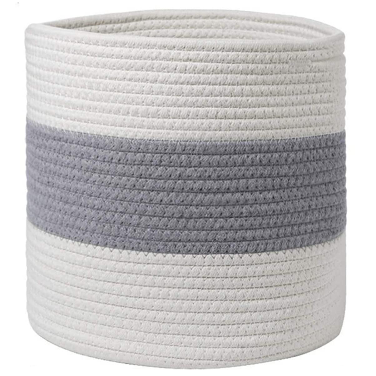 Garneck Collapsible Round Laundry Hamper Basket - Cotton Woven Storage Basket for Clothes, Bedroom & Bathroom Organization | Perfect for Home Decor, Laundry Room & Dorm Essentials