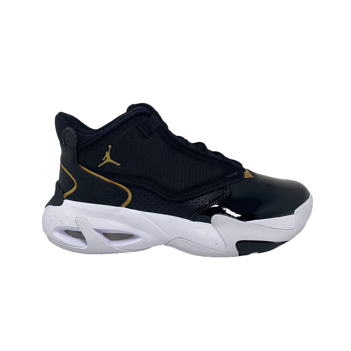 Nike Air Jordan Max Aura 4 Men's Basketball Shoes - Black/Metallic Gold-White - Size 10 US | High-Performance Sneakers for Basketball, Running & Streetwear Fashion