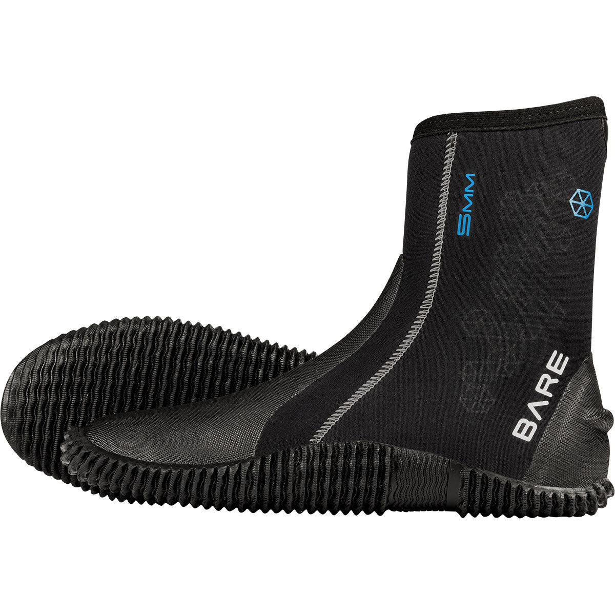 Bare 5mm S Flex Neoprene Dive Boots for Scuba Diving, Snorkeling & Water Sports - Warm & Comfortable Footwear