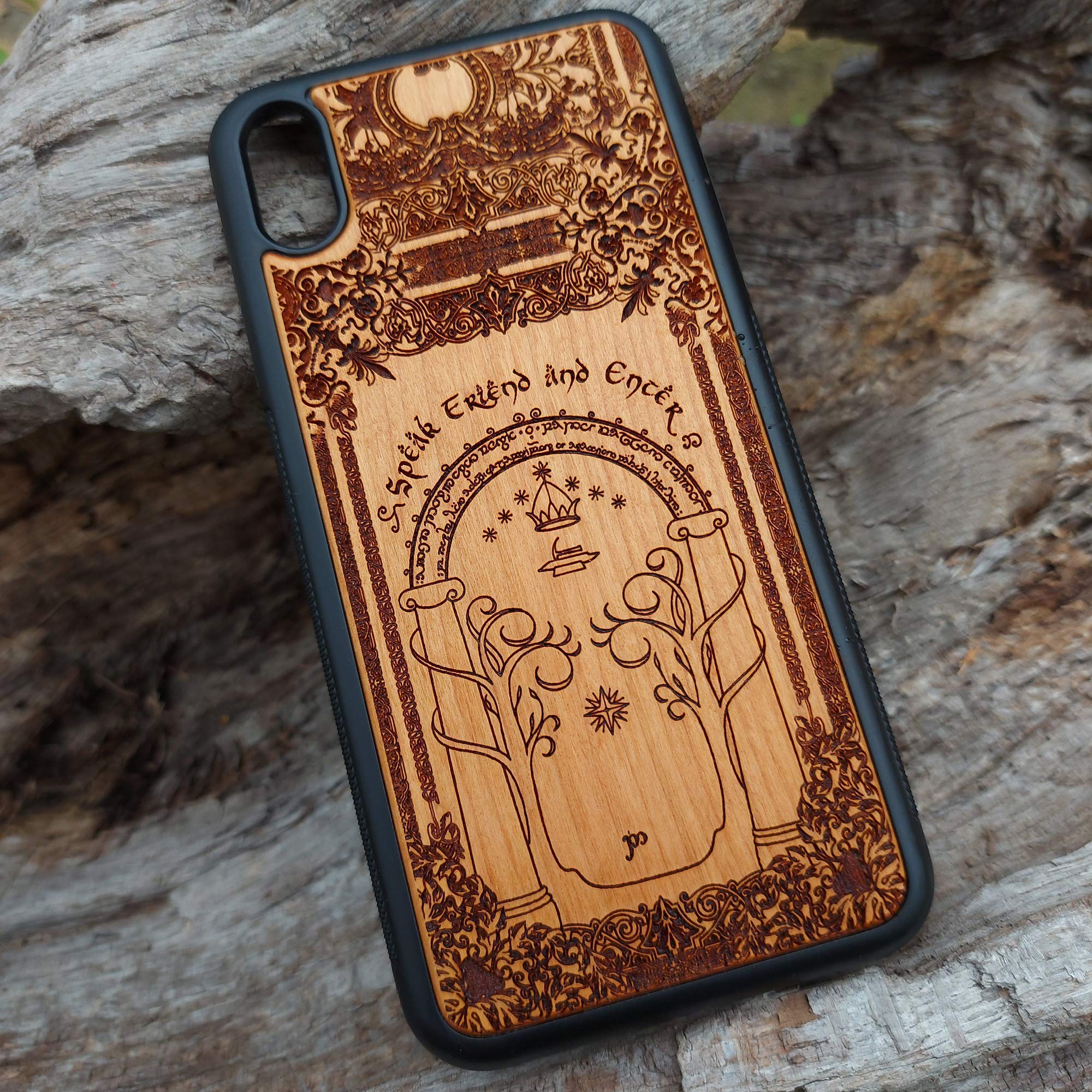 Premium Laser Engraved Wood Phone Case for iPhone 16/15/14/13/12/11 Pro Max/Mini & Galaxy S25/S24/S23/S22/S21/S20 Ultra Plus - Eco-Friendly Slim Durable Wooden Cover - Perfect for Outdoor Activities, Office Use & Daily Protection