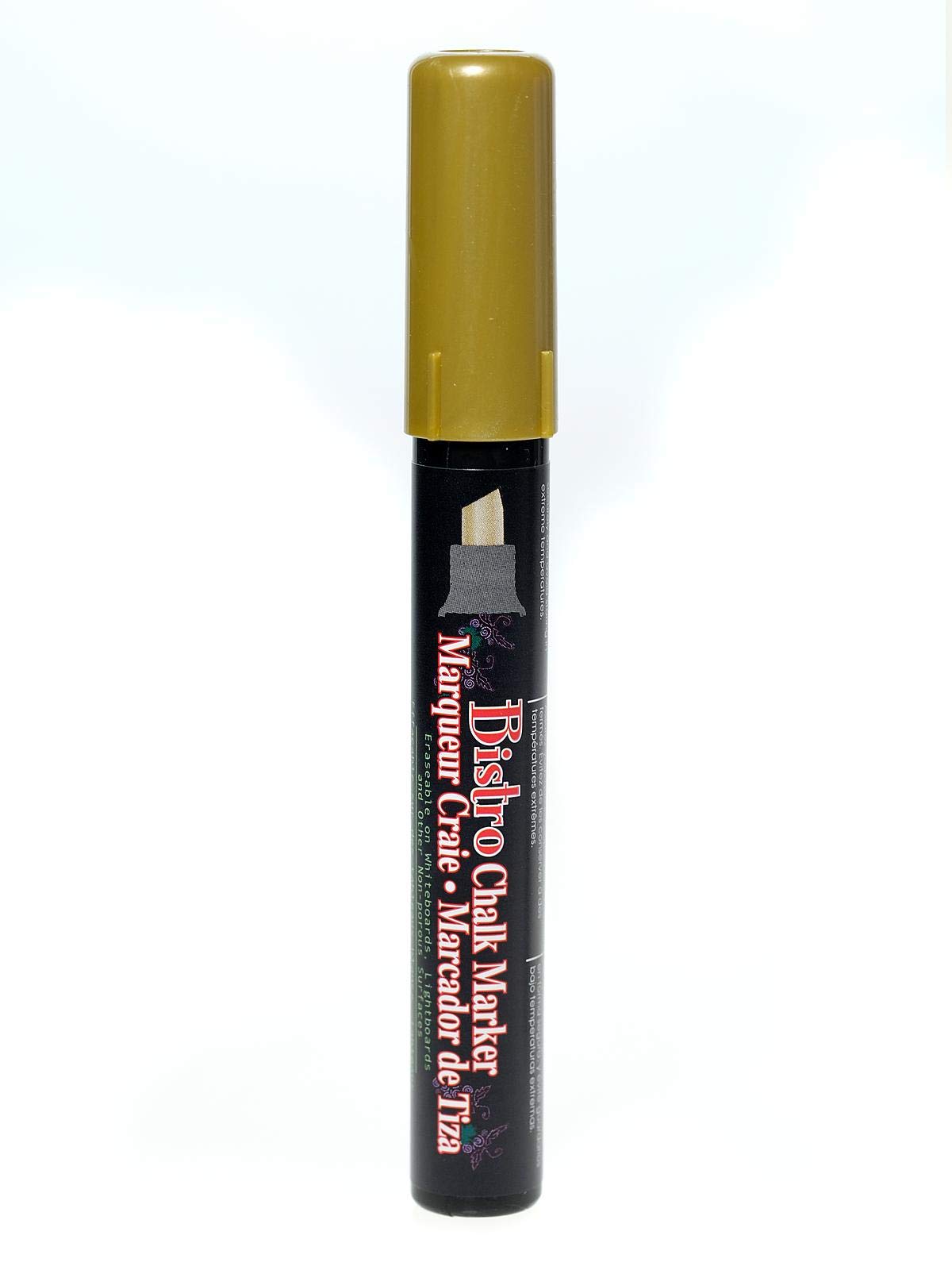 Marvy Uchida Bistro Chalk Markers - Gold Chisel Tip Markers for Chalkboards, Glass, Windows & More - Perfect for Restaurants, Cafes, Schools & DIY Projects