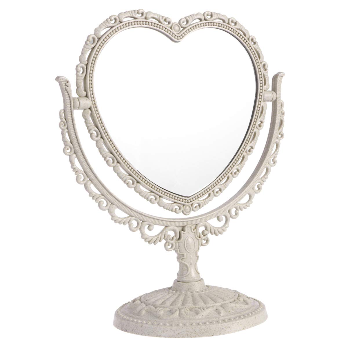 Lurrose Vintage Desktop Makeup Mirror - Double-Sided Tabletop Vanity Mirror with Magnification for Bedroom, Bathroom & Dressing Room | Perfect for Makeup, Skincare & Hair Styling