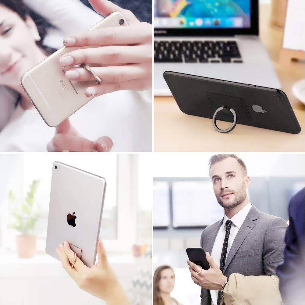 Transparent Phone Ring Holder Stand - Finger Grip Loop for Cell Phones - Perfect for Hands-Free Viewing, Selfies & Secure Grip (for iPhone, Samsung & All Smartphones)