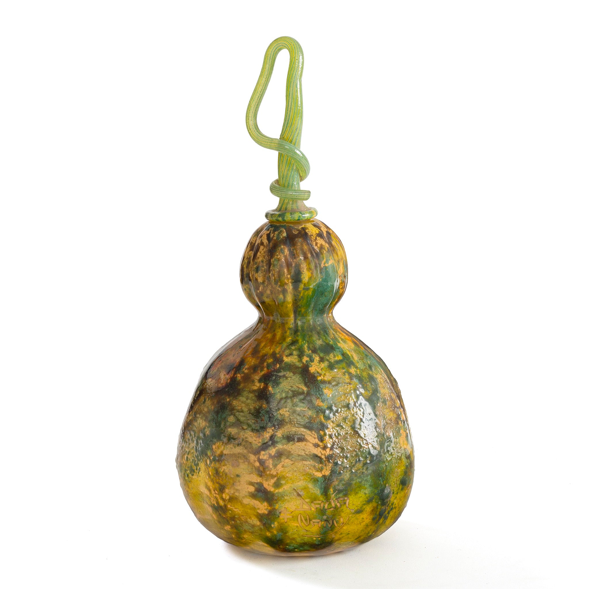 Daum Nancy 'Coloquinte' Glass Vase - Handcrafted Art Nouveau Floral Decor for Home, Dining Table & Luxury Gift