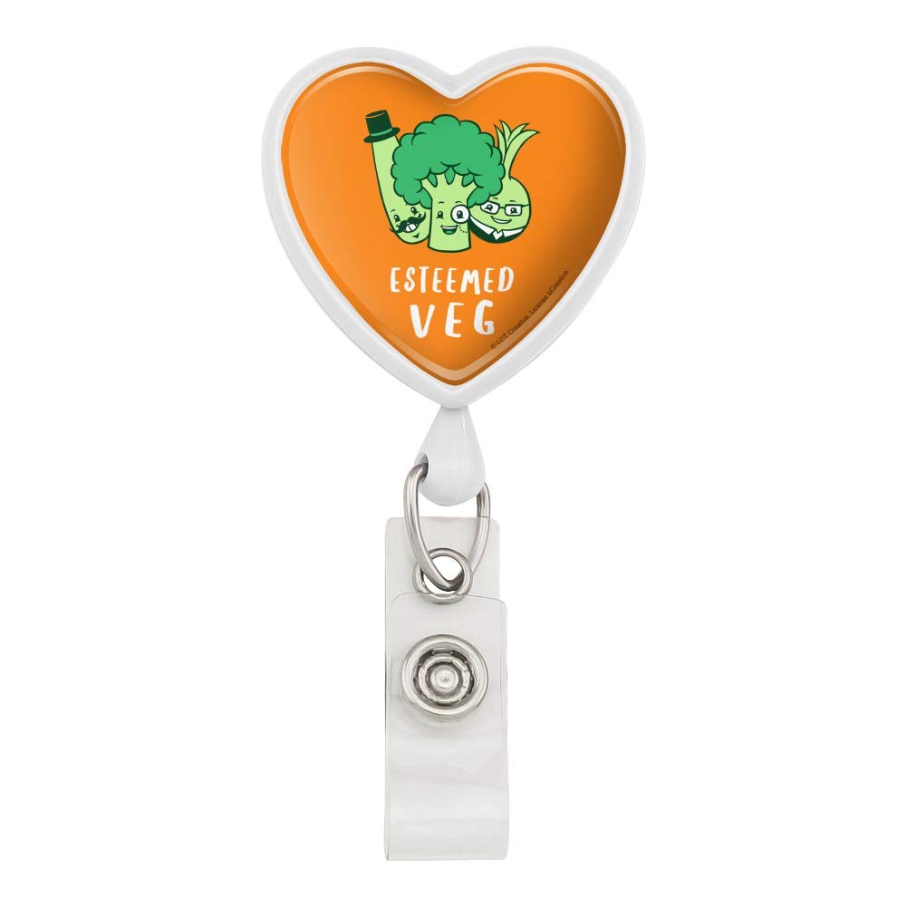 Funny Veggie Lanyard ID Holder - Retractable Badge Reel for Work & Events
