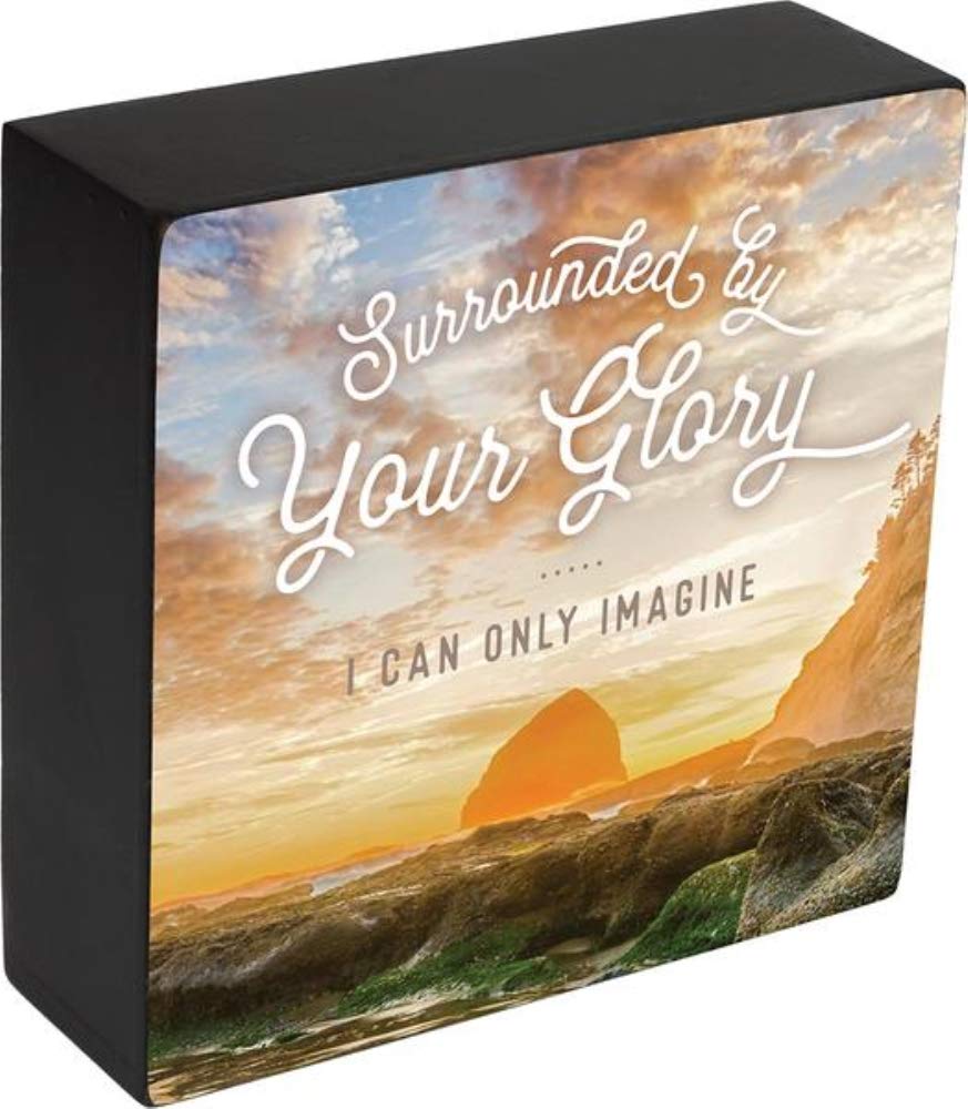 Inspirational 'I Can Only Imagine' Box Plaque - Christian Home Decor Gift for Wall or Shelf - Perfect for Bedroom, Office & Church