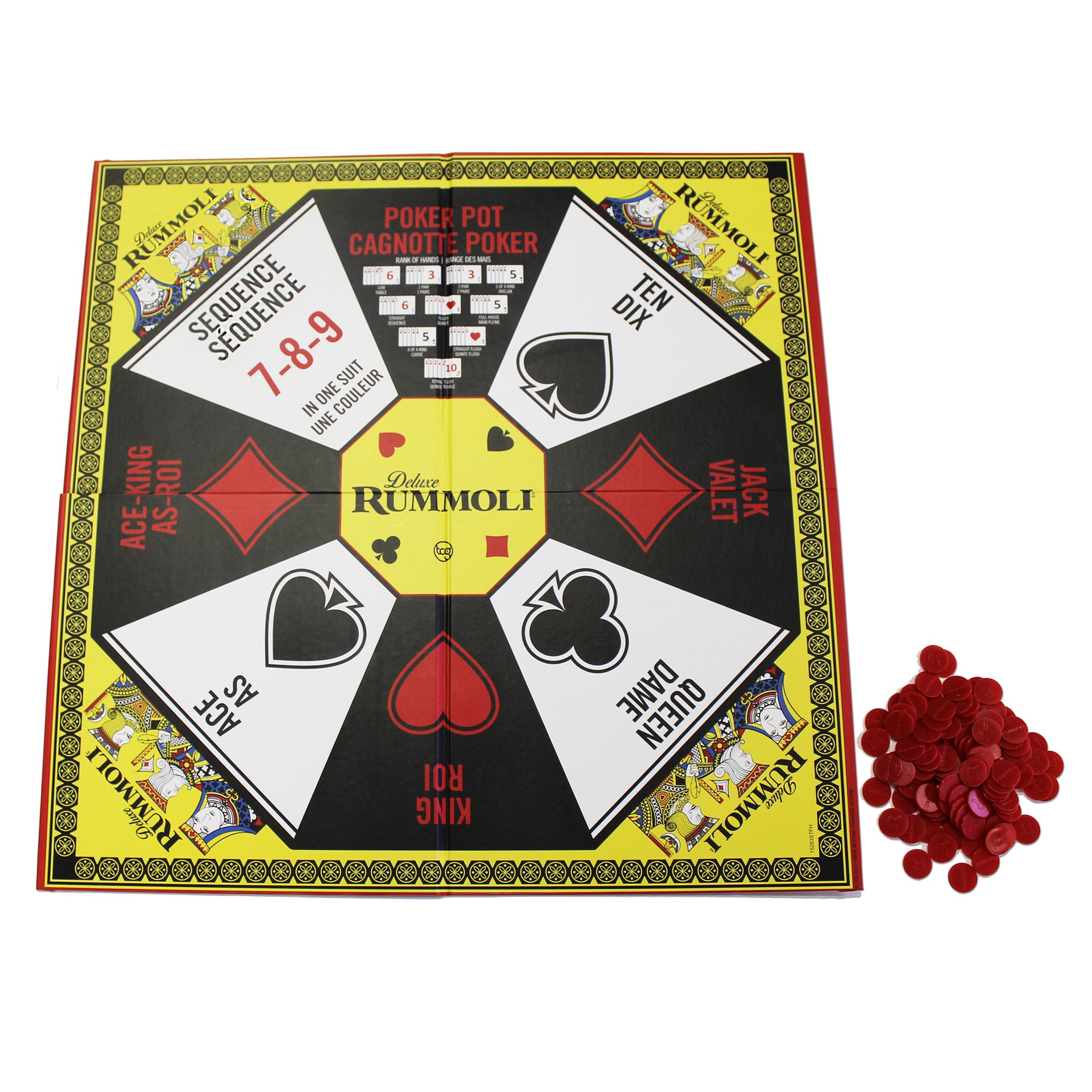Deluxe Rummoli Bilingual Board Game - English & Spanish Edition | Family Game Night & Party Entertainment