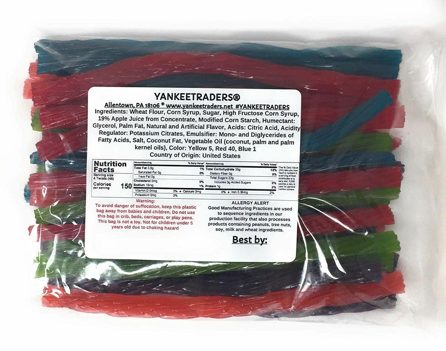YANKEETRADERS Assorted Fruit Flavored Licorice Twists - 12 oz Resealable Bag - Perfect for Snacking, Parties & Movie Nights