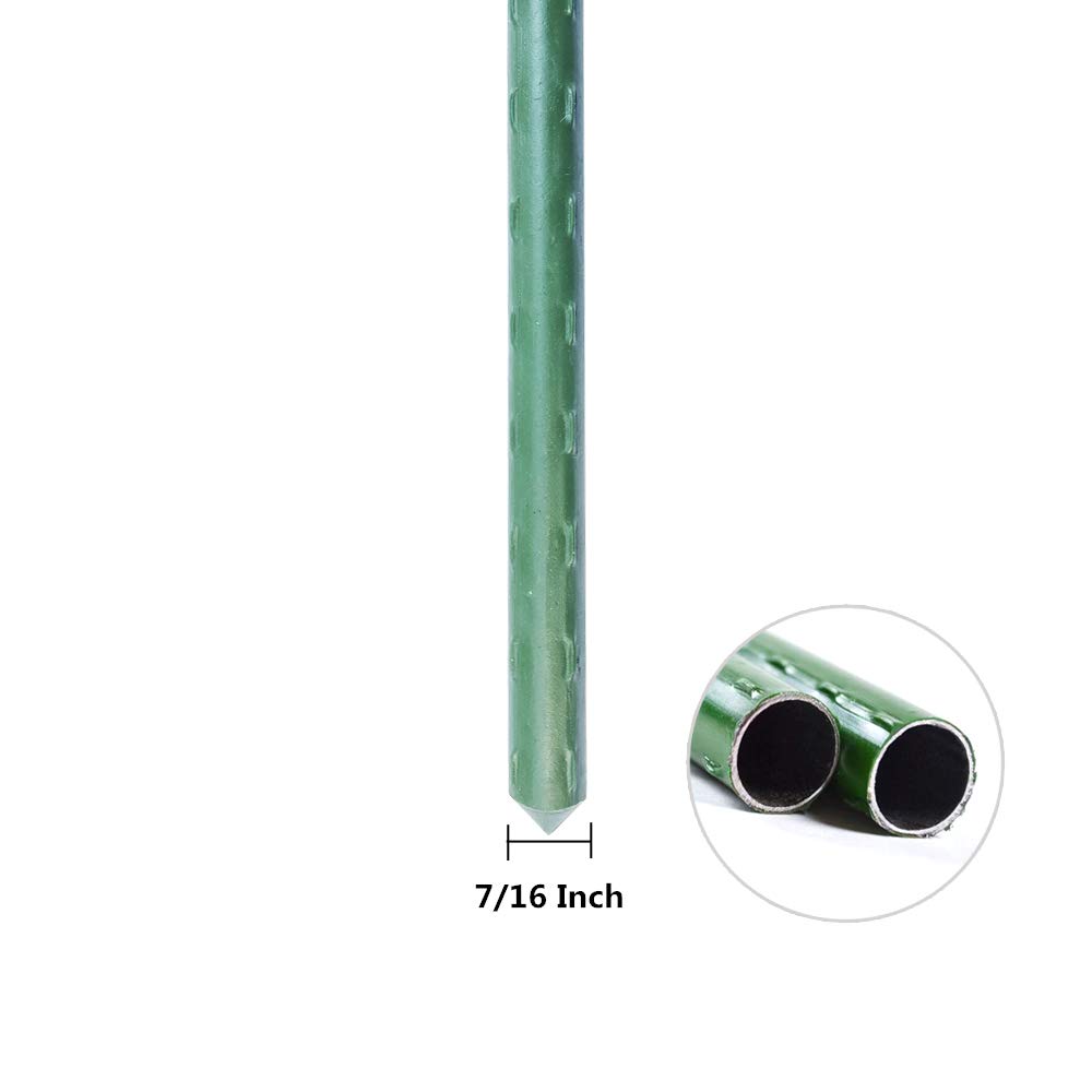 WAENLIR 60 Inch Garden Stakes - 5ft Sturdy Plant Supports for Tomatoes, Vegetables & Flowers - Pack of 50 - Perfect for Outdoor Gardening, Backyard Planting & Greenhouse Use