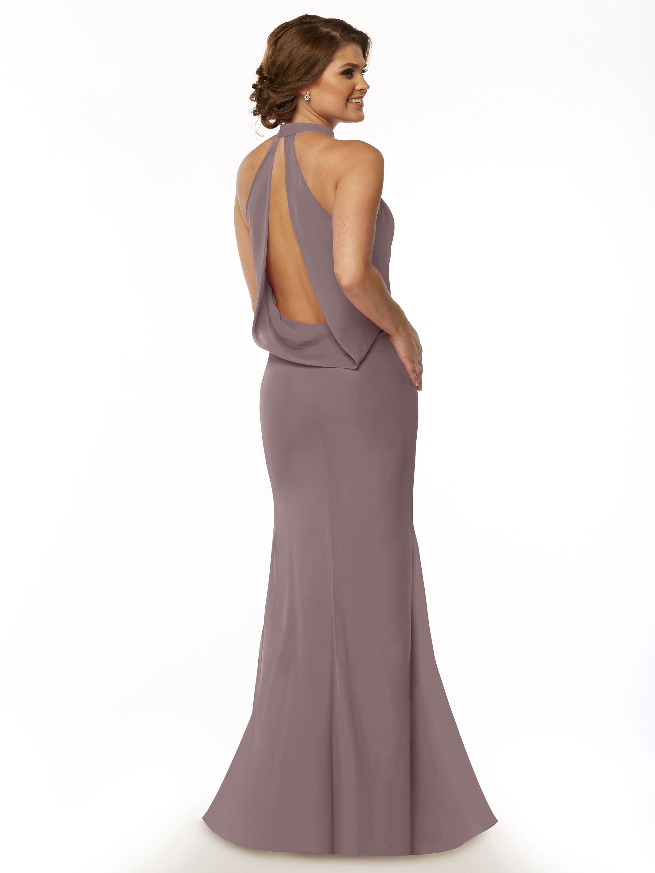 Elegant Mermaid Bridesmaid Dress with Halter Neckline - Perfect for Beach Weddings, Formal Events & Special Occasions