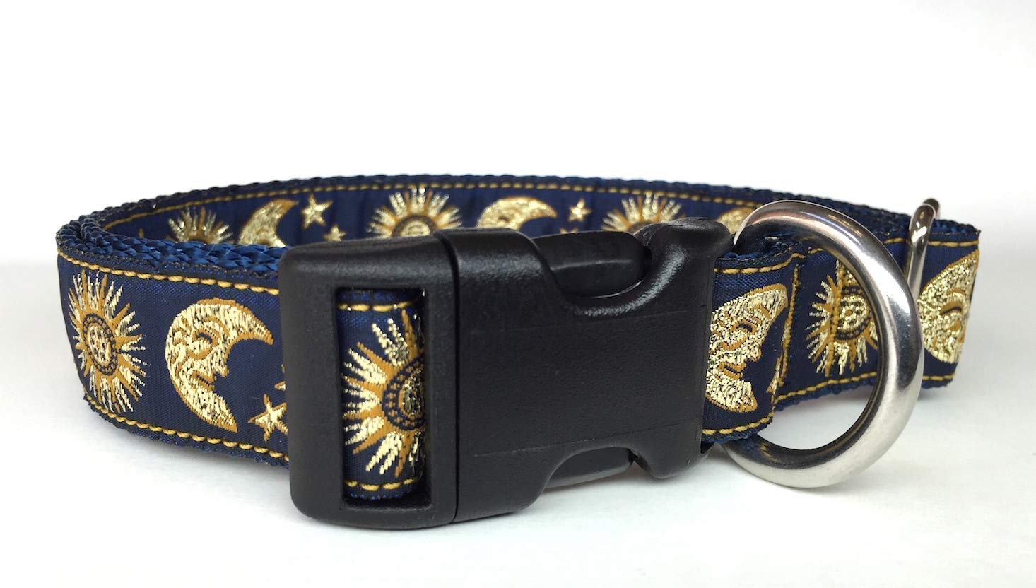 Sun and Moon Dog Collar for Medium to Large Dogs | Handmade in USA | Adjustable Pet Collar for Daily Walks, Training & Outdoor Adventures