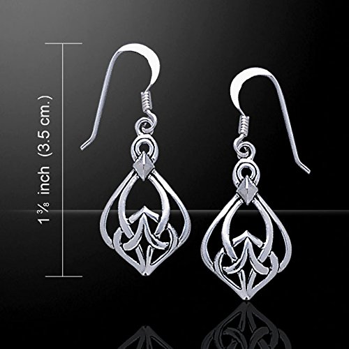 Celtic Knot Weave Irish Sterling Silver Dangle Earrings for Women - Elegant Celtic Jewelry for St. Patrick's Day, Weddings & Special Occasions