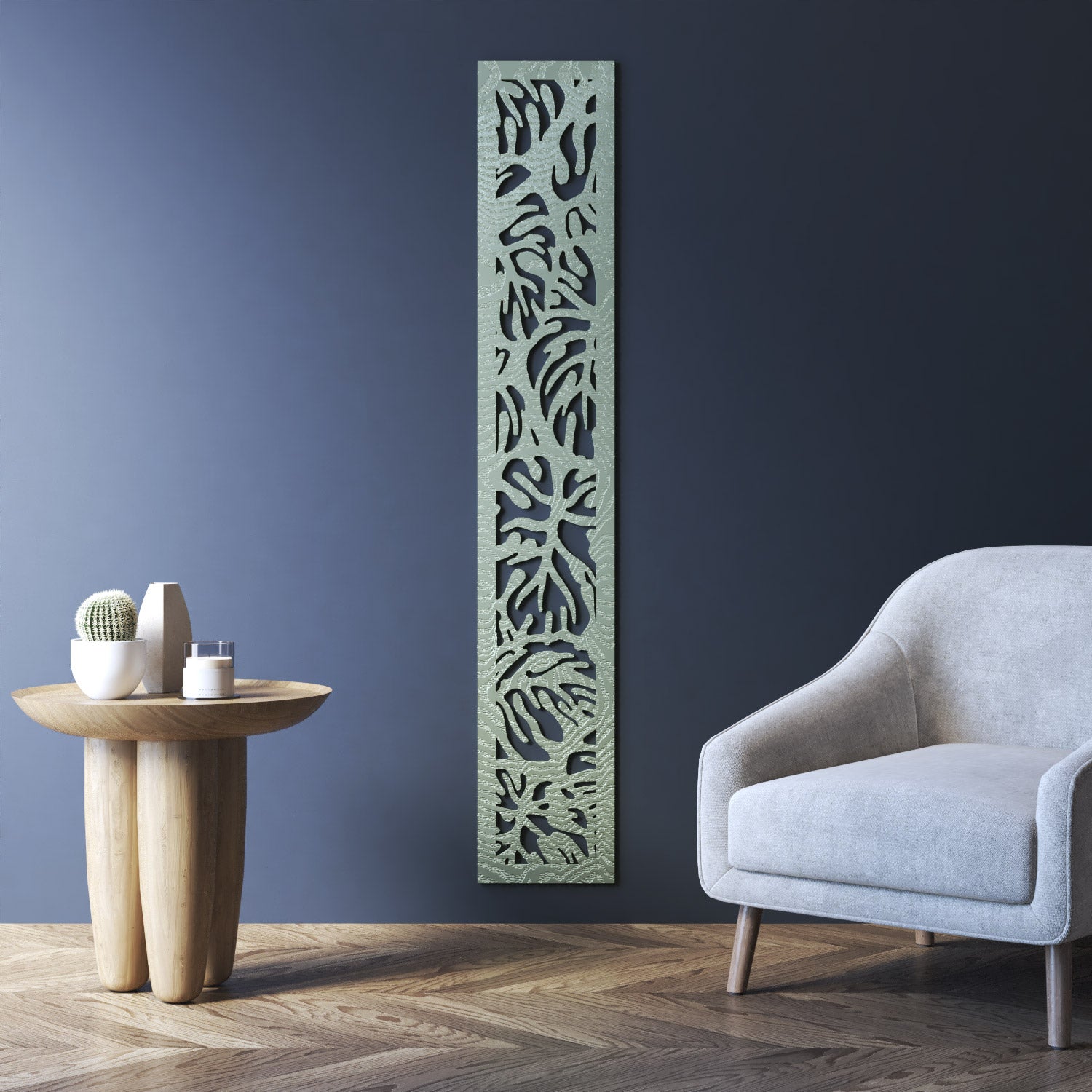 Botanic Indoor Decorative Panel - Natural Wooden Wall Art for Home & Office Decor - Perfect for Living Room, Bedroom, and Workspace Aesthetics